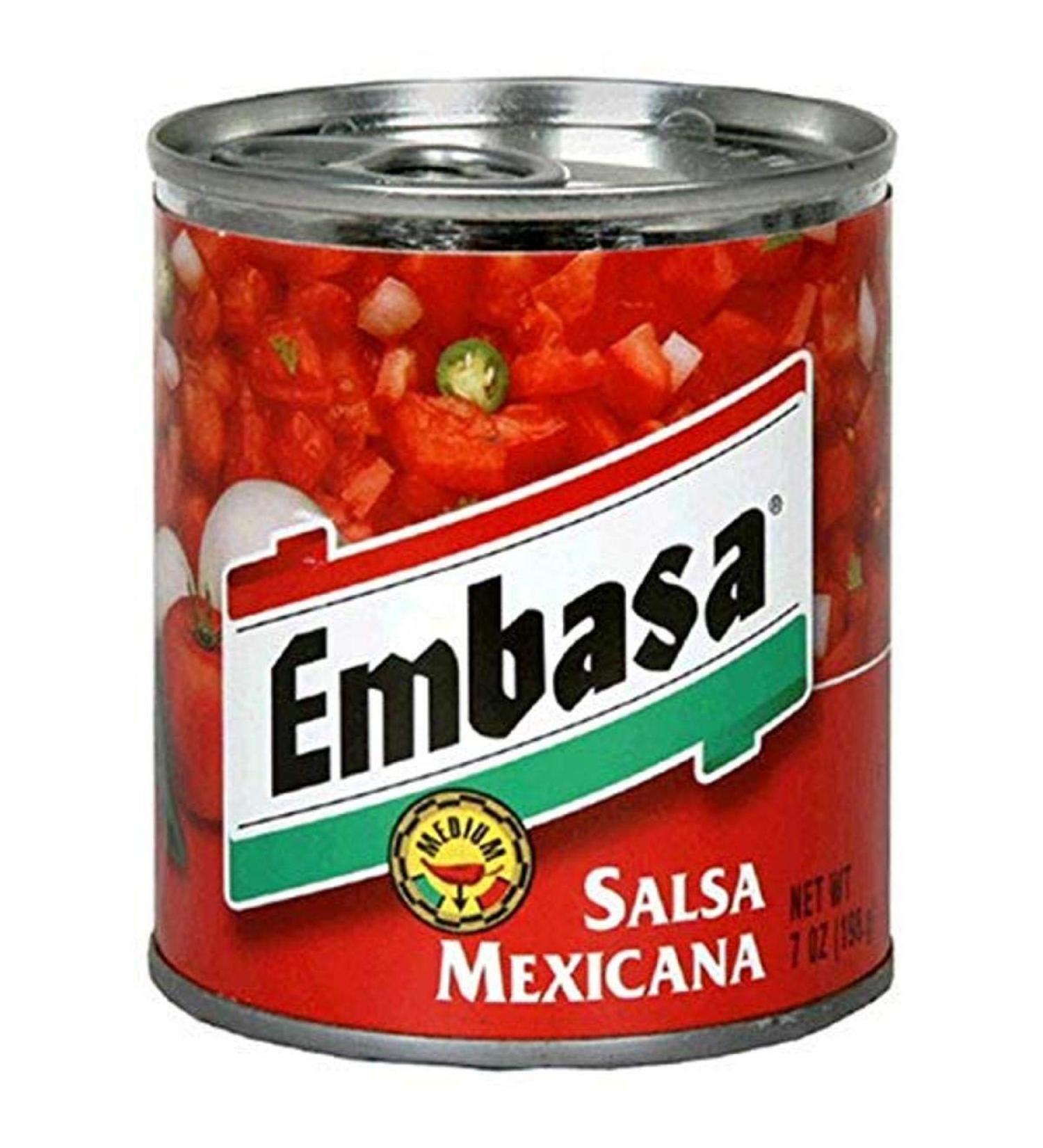 Embasa Salsa Mexicana, 7-Ounce Cans (Pack of 12) Salsa Mexicana 7-Ounce (Pack of 12)