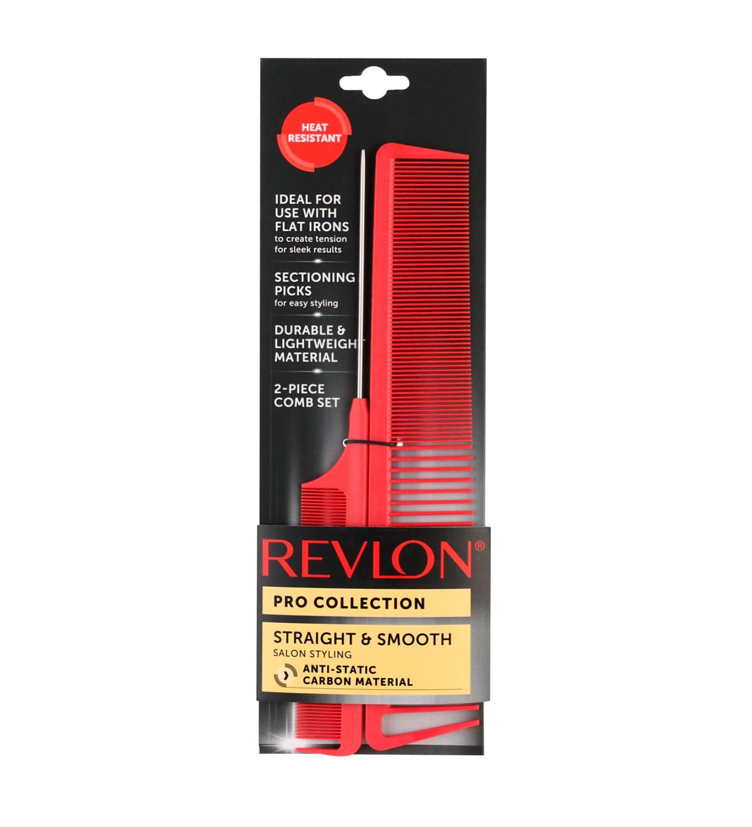 Revlon Salon Straightening Carbon Combs - 2 Piece Set - Buy Online on GoSupps.com