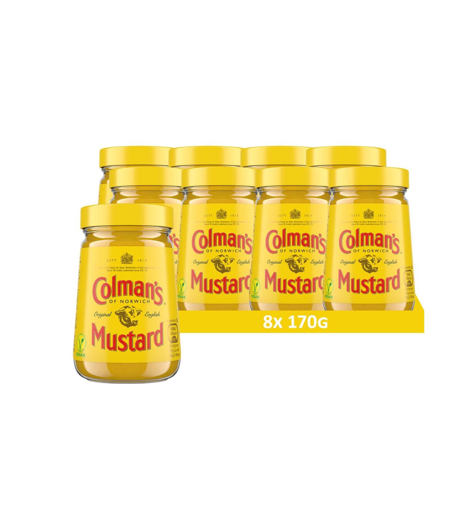 Buy Colman's Original English Mustard - Finely Ground (8 x 170g) | Authentic Flavor International Shipping Available - Buy Online on GoSupps.com