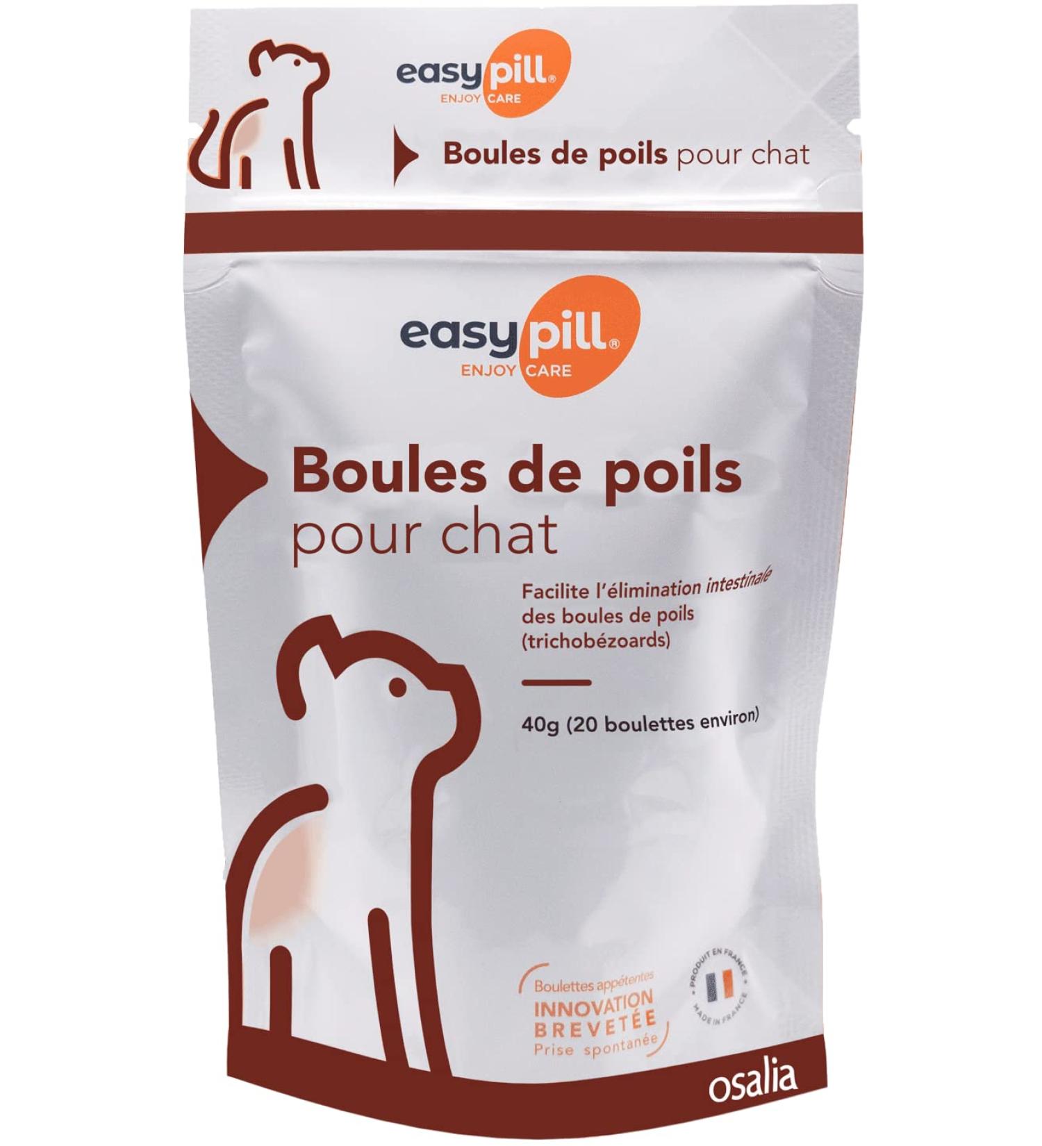 Easypill Hairball Cat Hairball Remedy For Cats Cat Treats That Stimulate Hairball Elimination Pack Of 20 x 2Grams Pellets