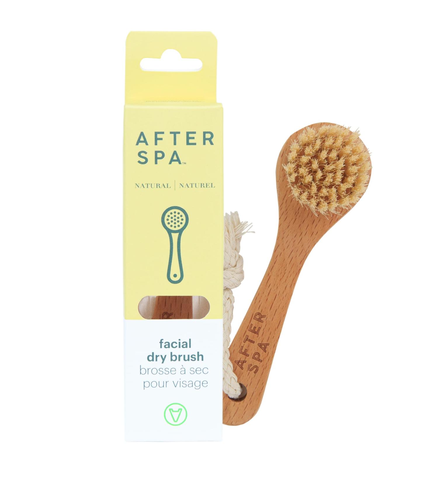 Dry Brushing Face Brush by Afterspa | Exfoliating Vegan Facial Scrubber | Gentle & Cruelty-Free Skincare Tool - Buy Online on GoSupps.com