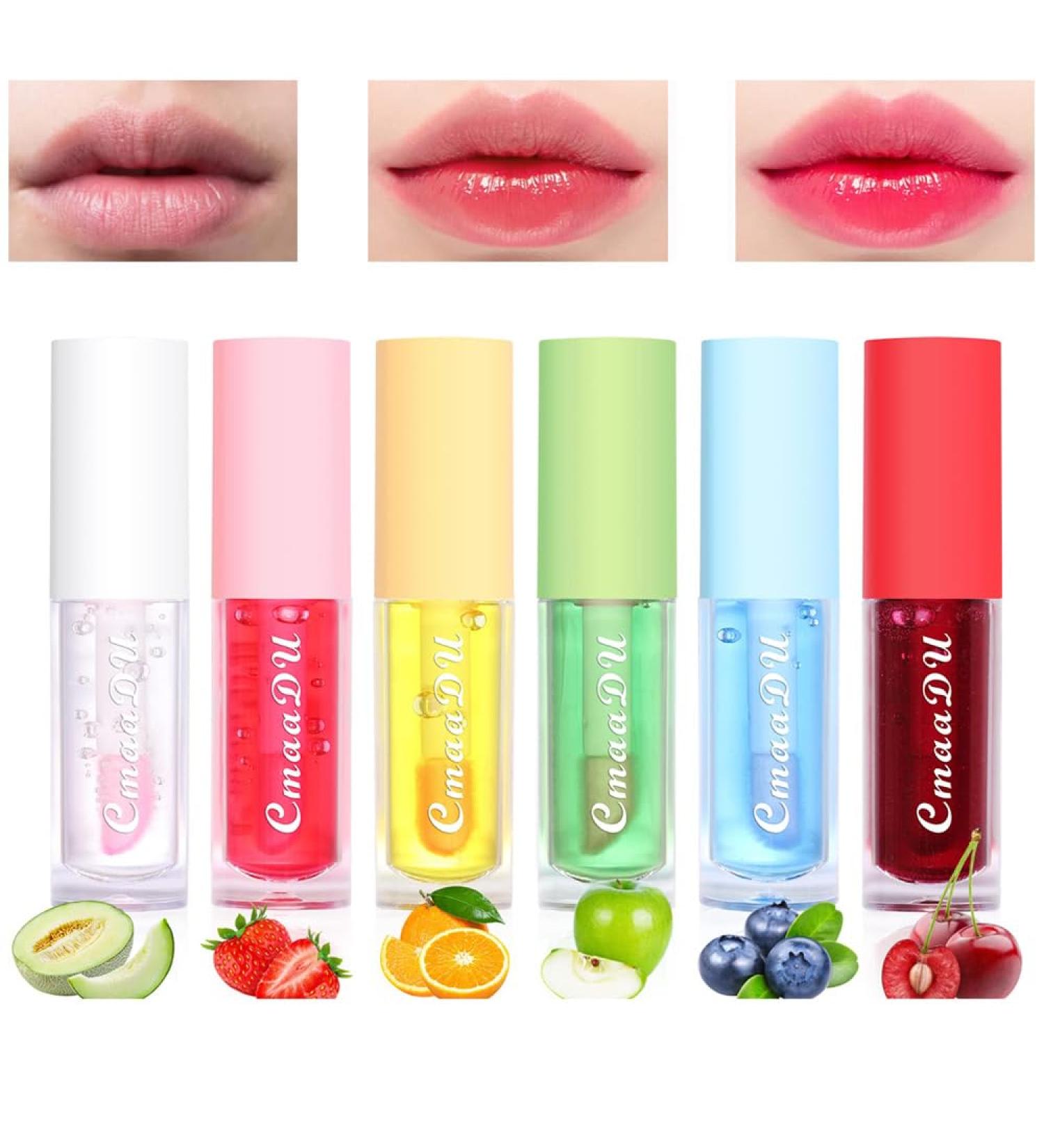 6Pcs Mini Color Changing Lip Balm Set - Hydrating Lip Glow Oil Set/Tinted Lipstick Fruit-Flavored Lip Gloss Sets/Moisturizing Lip Tint Lip Care Kit - Buy Online on GoSupps.com