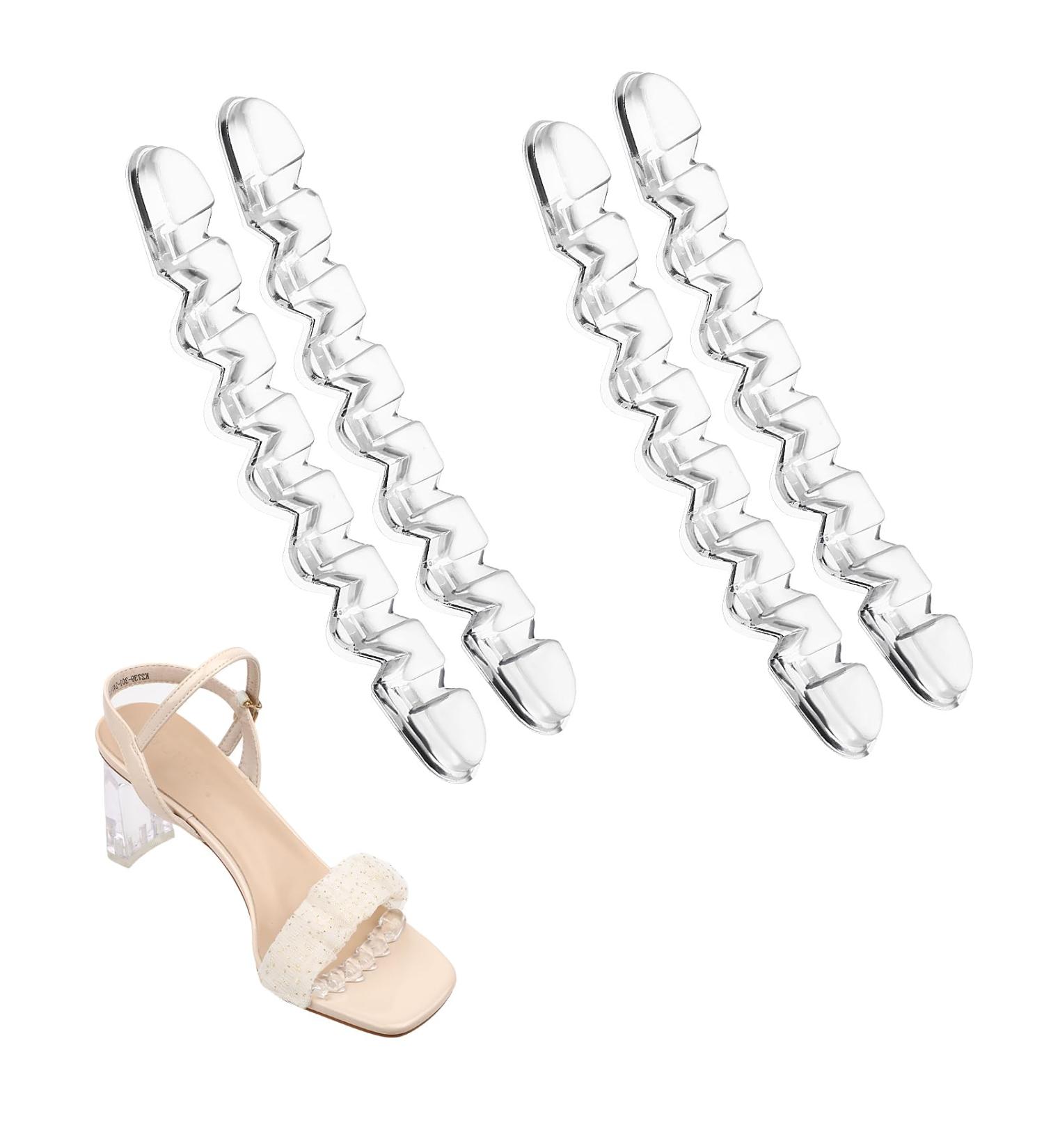 Invisible Anti-Slip High Heel Pads | Silicone Forefoot Grips for Women | 2 Pairs Non-Slip Clear Toe & Heel Straps - Buy Online on GoSupps.com