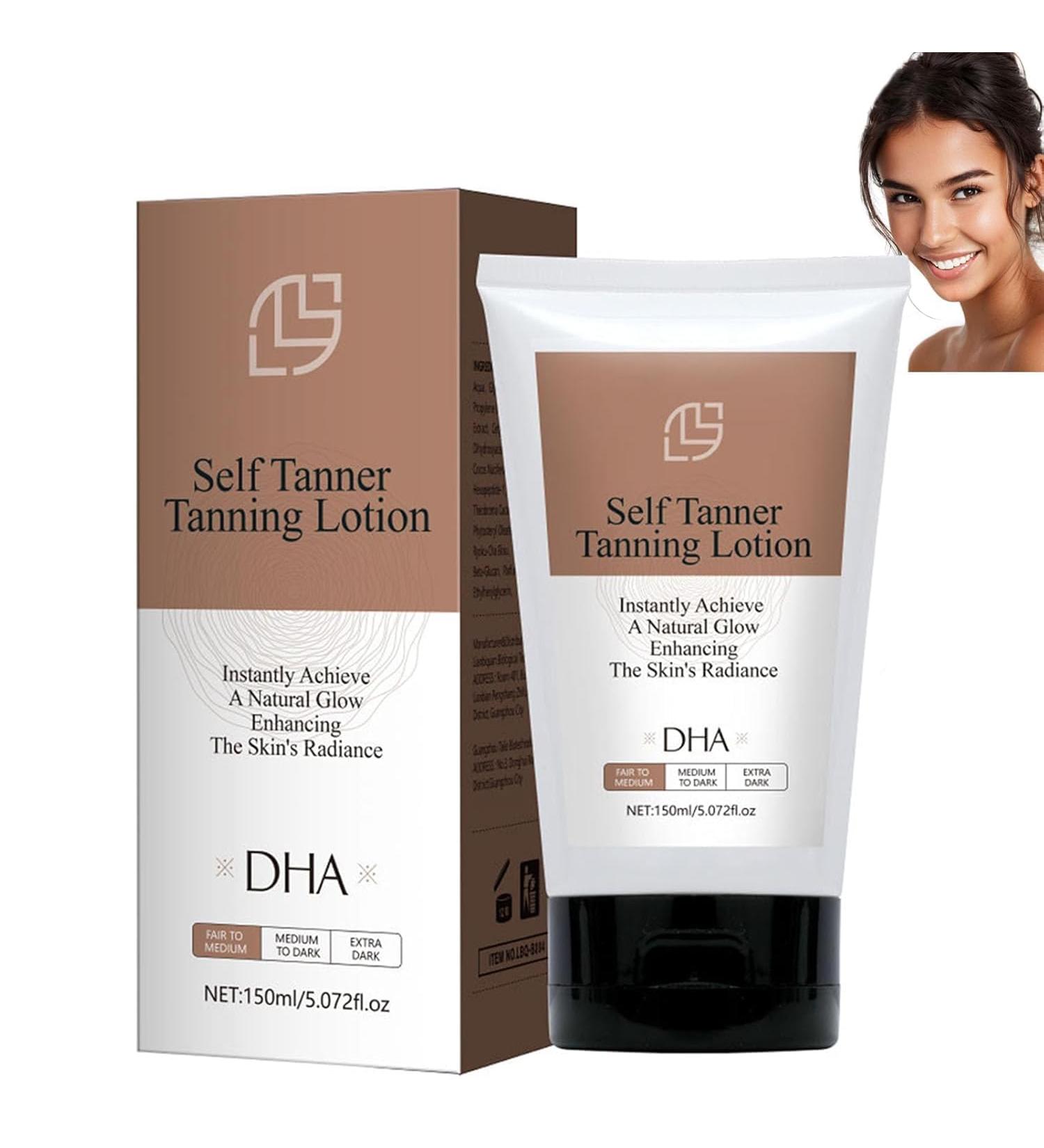 Self Tanner with Natural & Organic Ingredients - Streak-Free Tanning Lotion with Aloe Vera & Coconut for a Natural Glow | Fair to Medium | 5 Oz - Buy Online on GoSupps.com