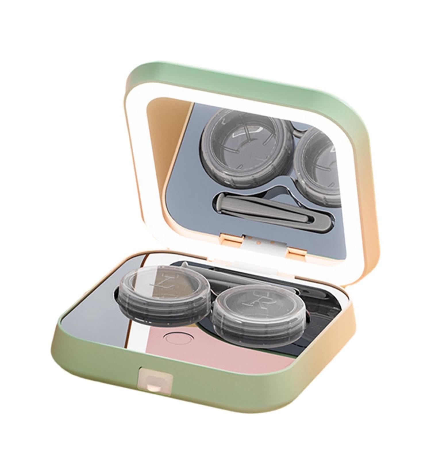 Fenteer Eye Contact Lens Container with Mirror - Travel-sized Premium Leakage-proof Storage Solution - Buy Online on GoSupps.com