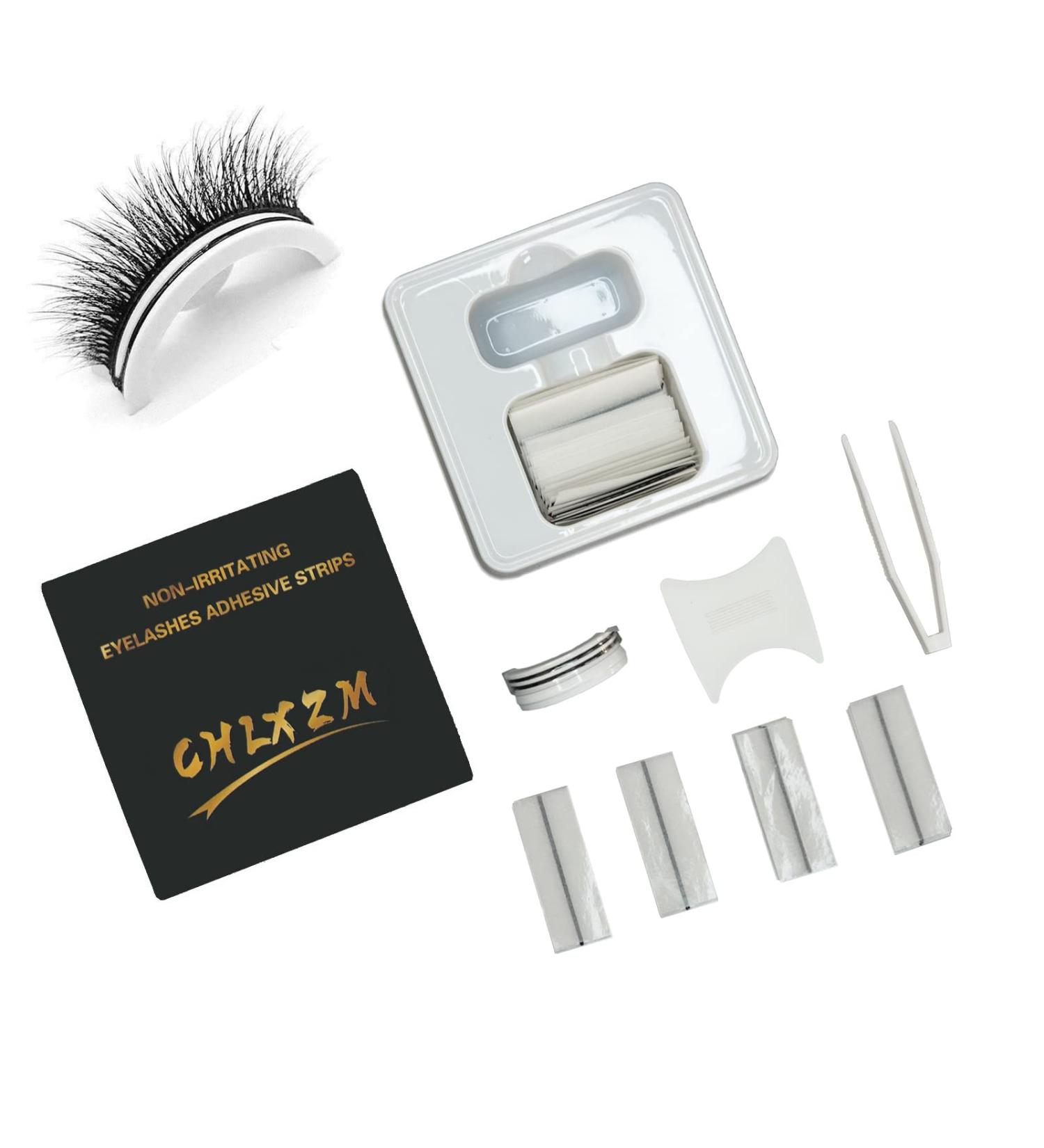 Self Adhesive Lash Strips for Fake Eyelashes - Waterproof Soft & Comfortable - 40 Pieces (Black) | No Glue Needed | International Shipping - Buy Online on GoSupps.com