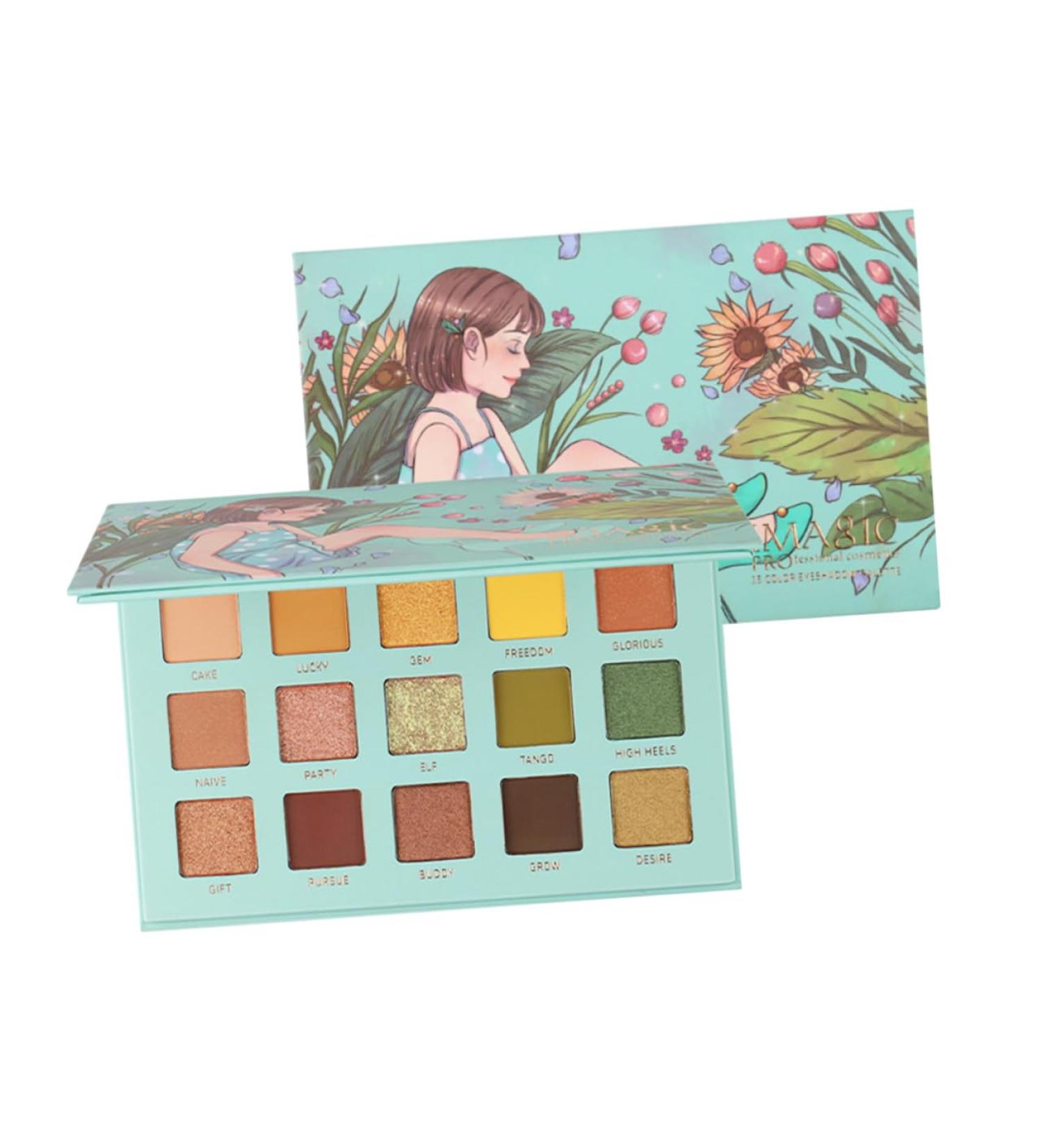 WOONEKY 1pc 15 Eyeshadow Powder Eyeshadow Palette Female Eyeshadow Glitter Eye Eyeshadow Cosmetic Pallet - Buy Online on GoSupps.com