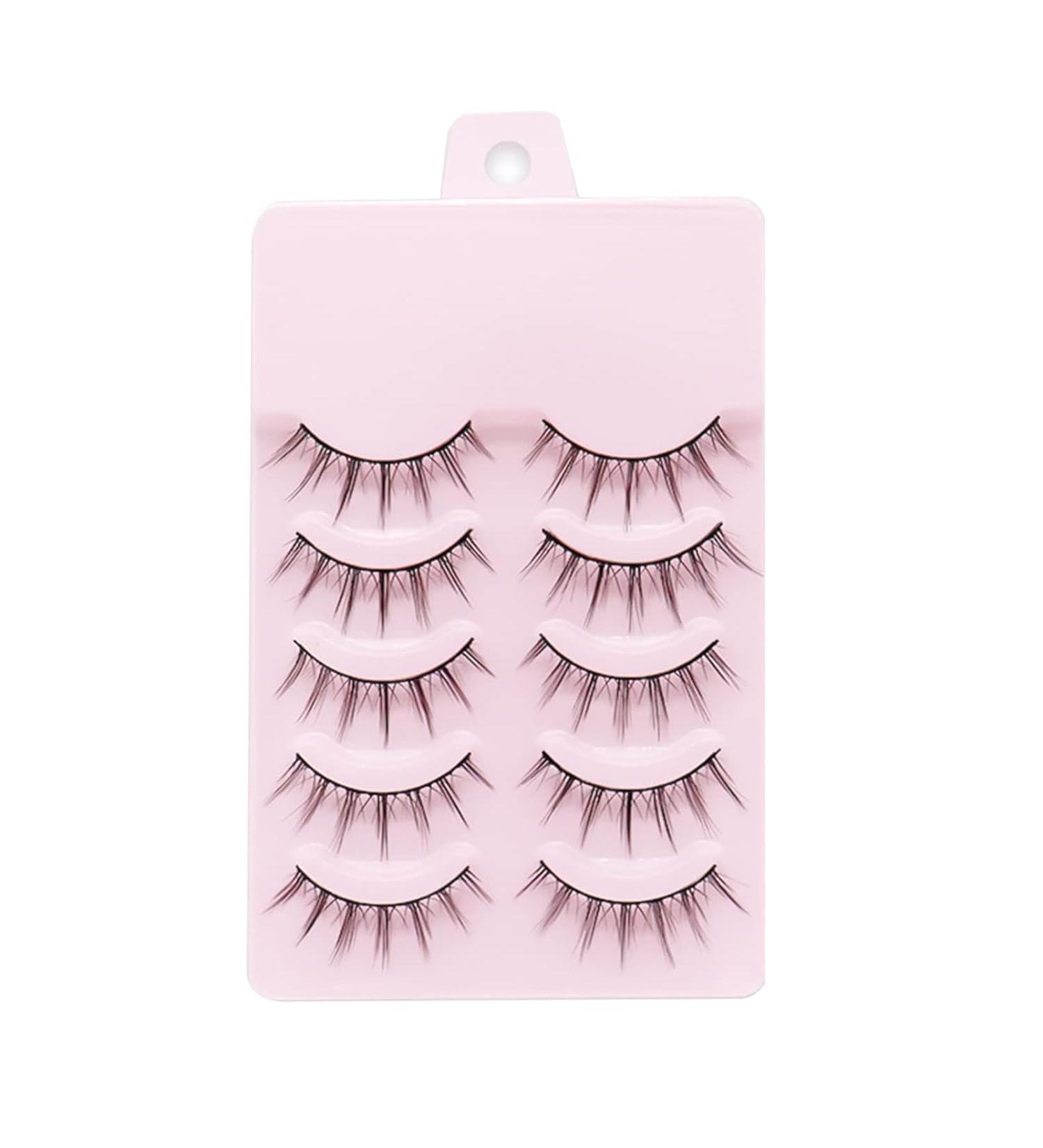 5 Pairs Black DIY False Eyelashes - Natural Stylish Makeup Extensions for Women | Best Eye Lashes & Adhesives - Buy Online on GoSupps.com