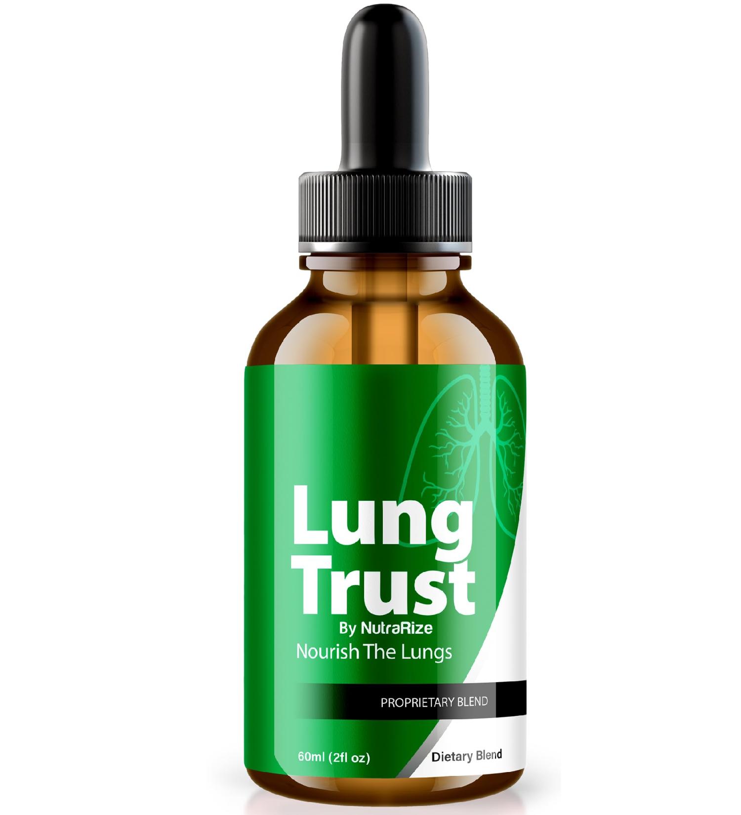 Lung Trust Drops - Natural Herbal Liquid Supplement for Lung Health & Detox (30 Servings - Buy Online on GoSupps.com