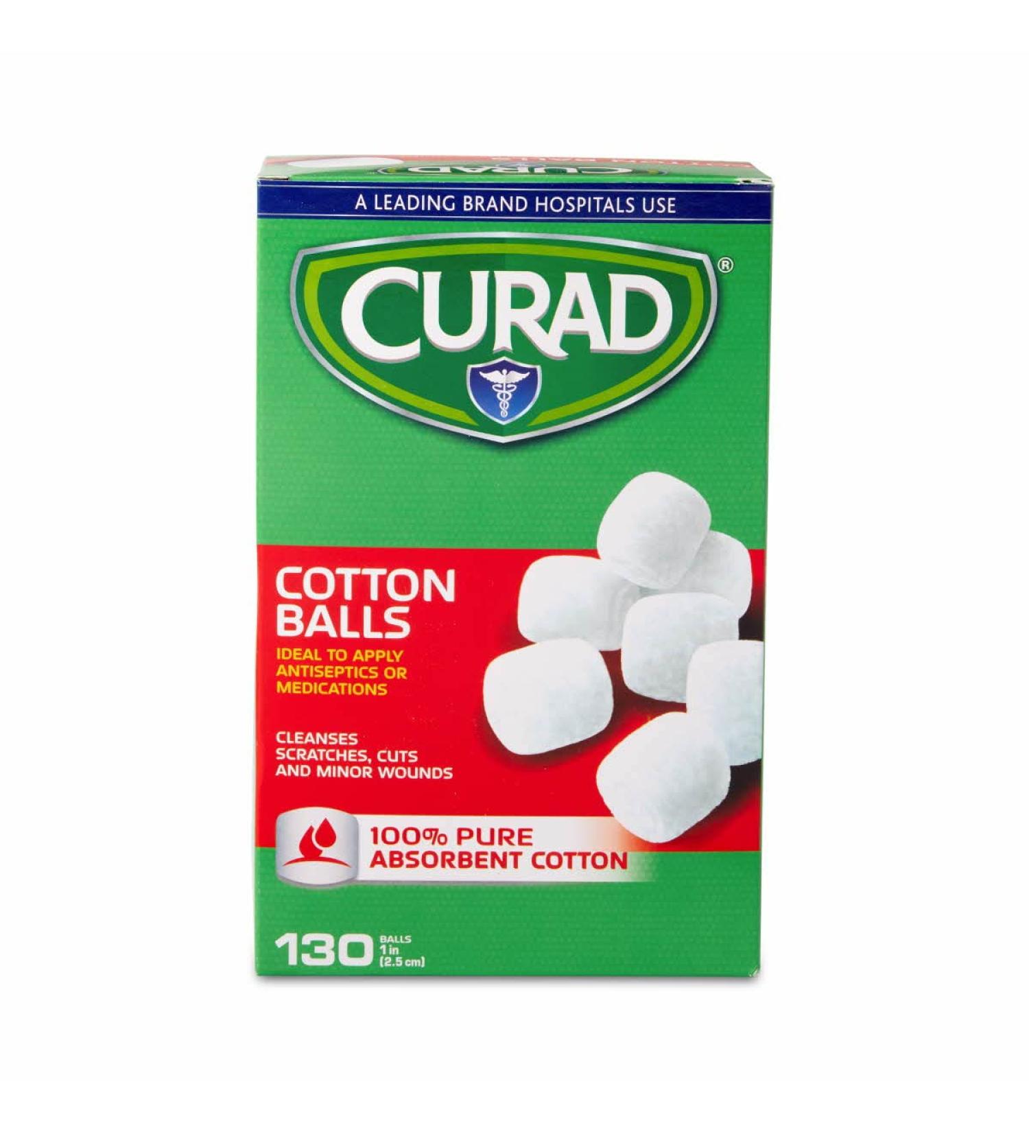 Curad Sterile Cotton Balls - 130/Box | High-Quality Medical Grade Cotton - Buy Online on GoSupps.com