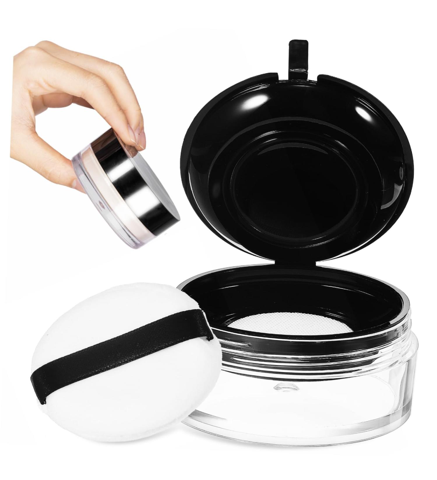 BELLIFFY Travel Powder Containers Powder Container with Puff Body Powder Container Portable Travel Size Container Loose Powder Containers Puff Powder Applicator Small Powder Puff - Buy Online on GoSupps.com