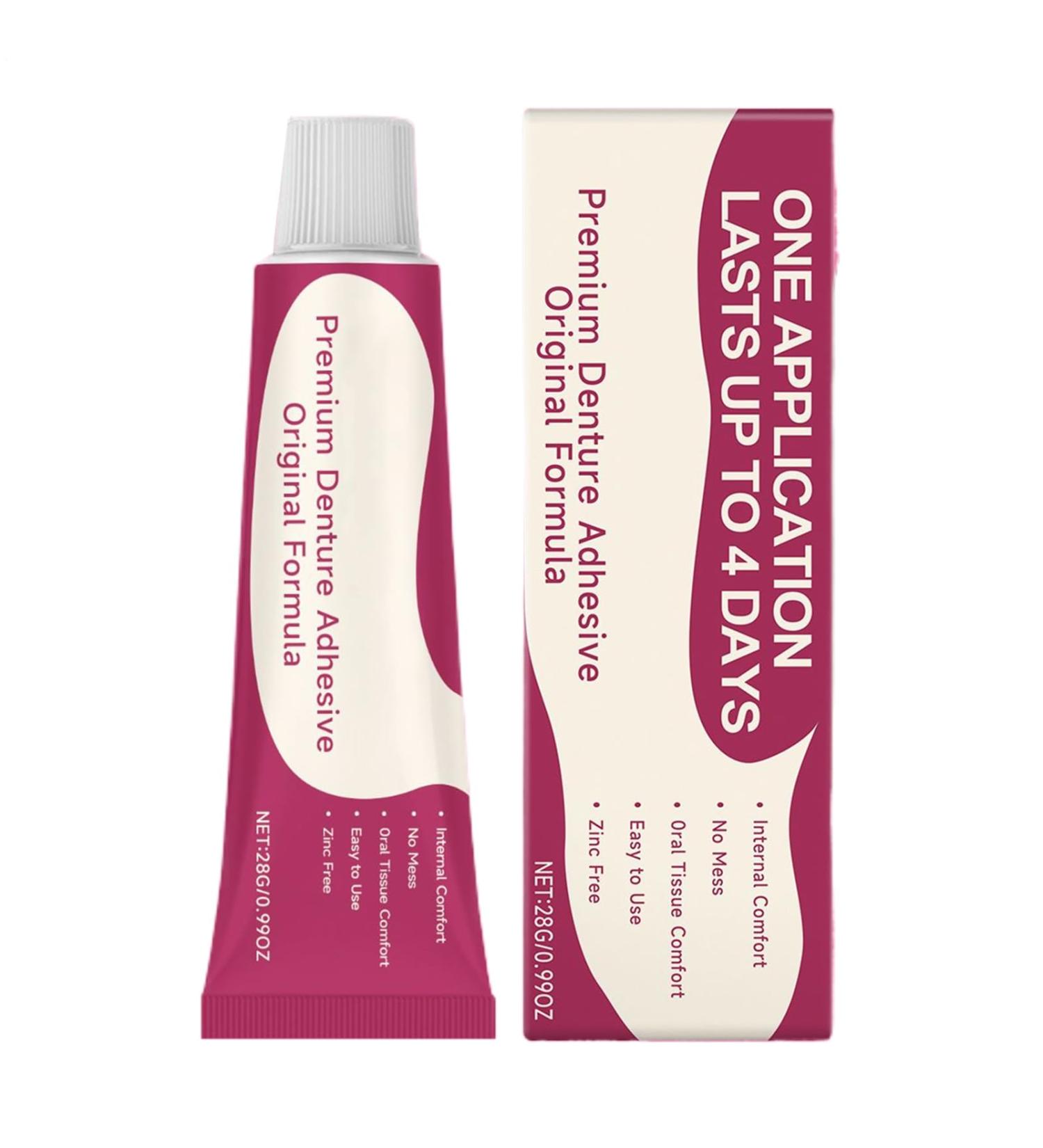 Mimoqk Denture adhesive 28g denture bonding instant denture adhesive with strong grip outdoor bonding gel denture care product denture adhesive for daily use - Buy Online on GoSupps.com