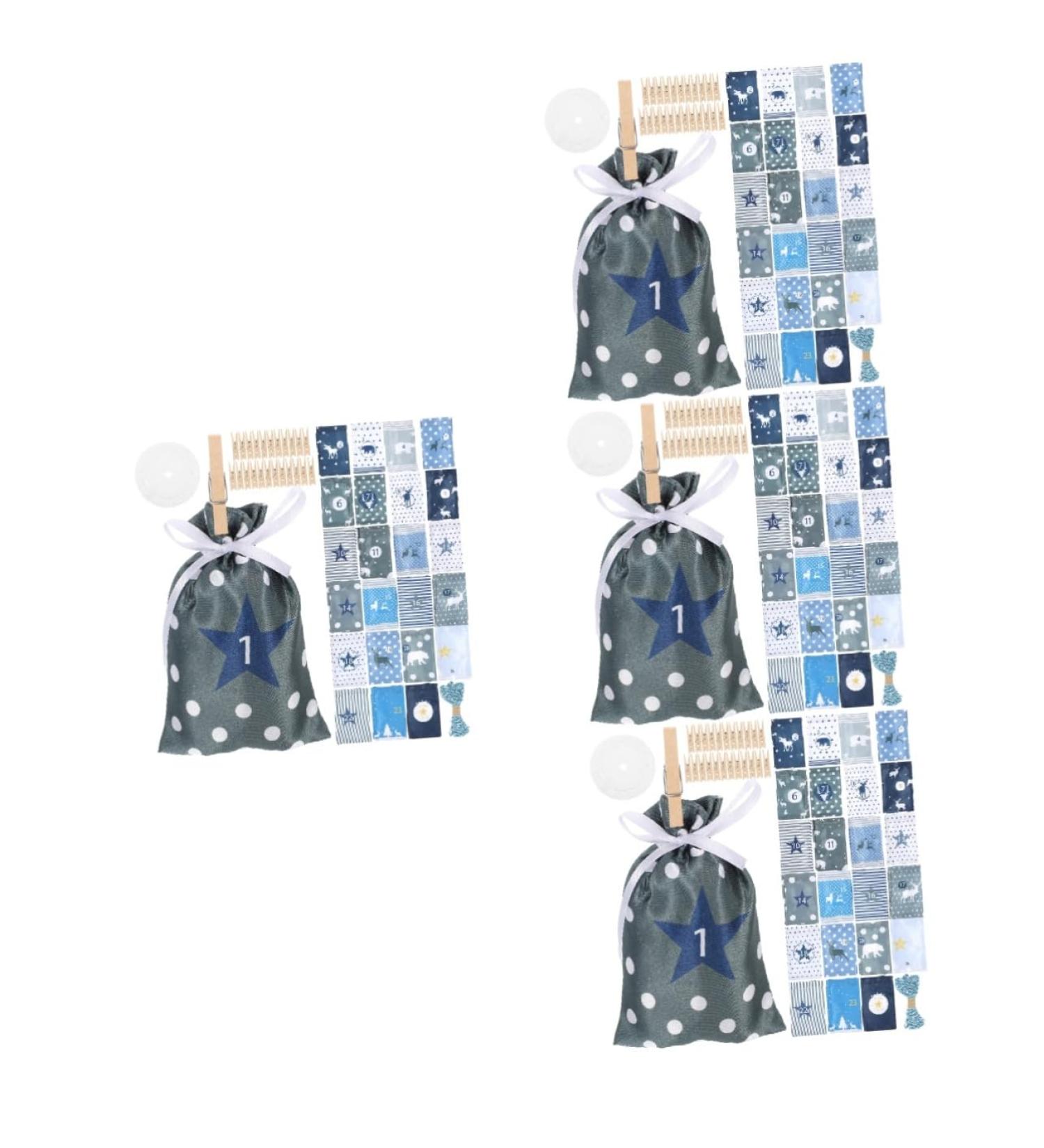 PRETYZOOM 96 Pcs Christmas Bag Advent Calendar Bags Candy Hanging Bags Christmas Hanging Bag Wooden - Buy Online on GoSupps.com