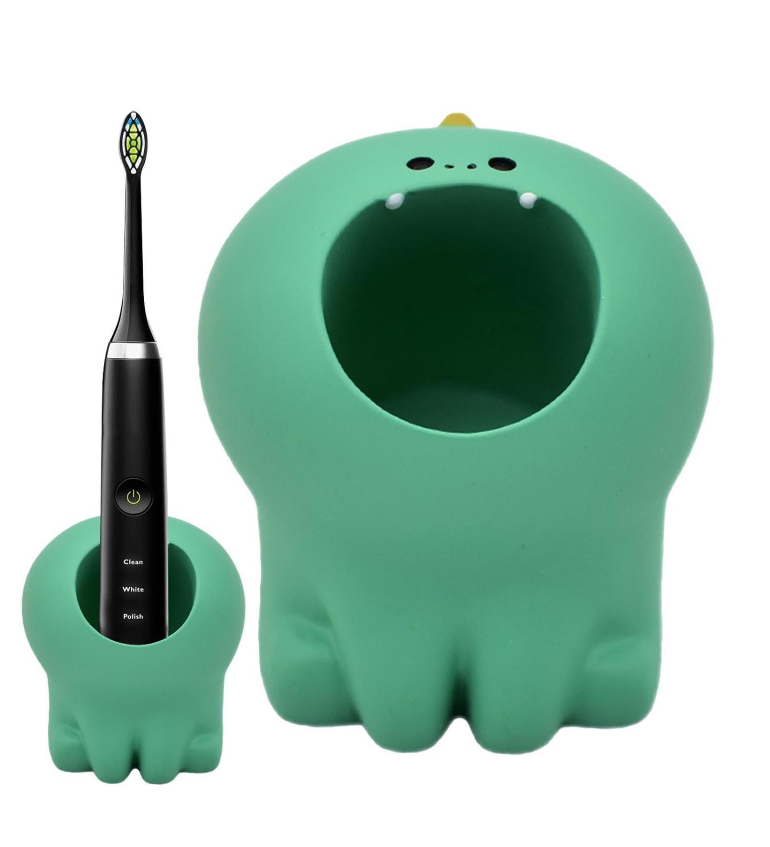 Cartoon Toothbrush Holder - Fun Animal Stand Organizer for Toothbrushes Makeup Brushes Razors & Toothpaste | Punch-Free Bathroom Storage - Buy Online on GoSupps.com