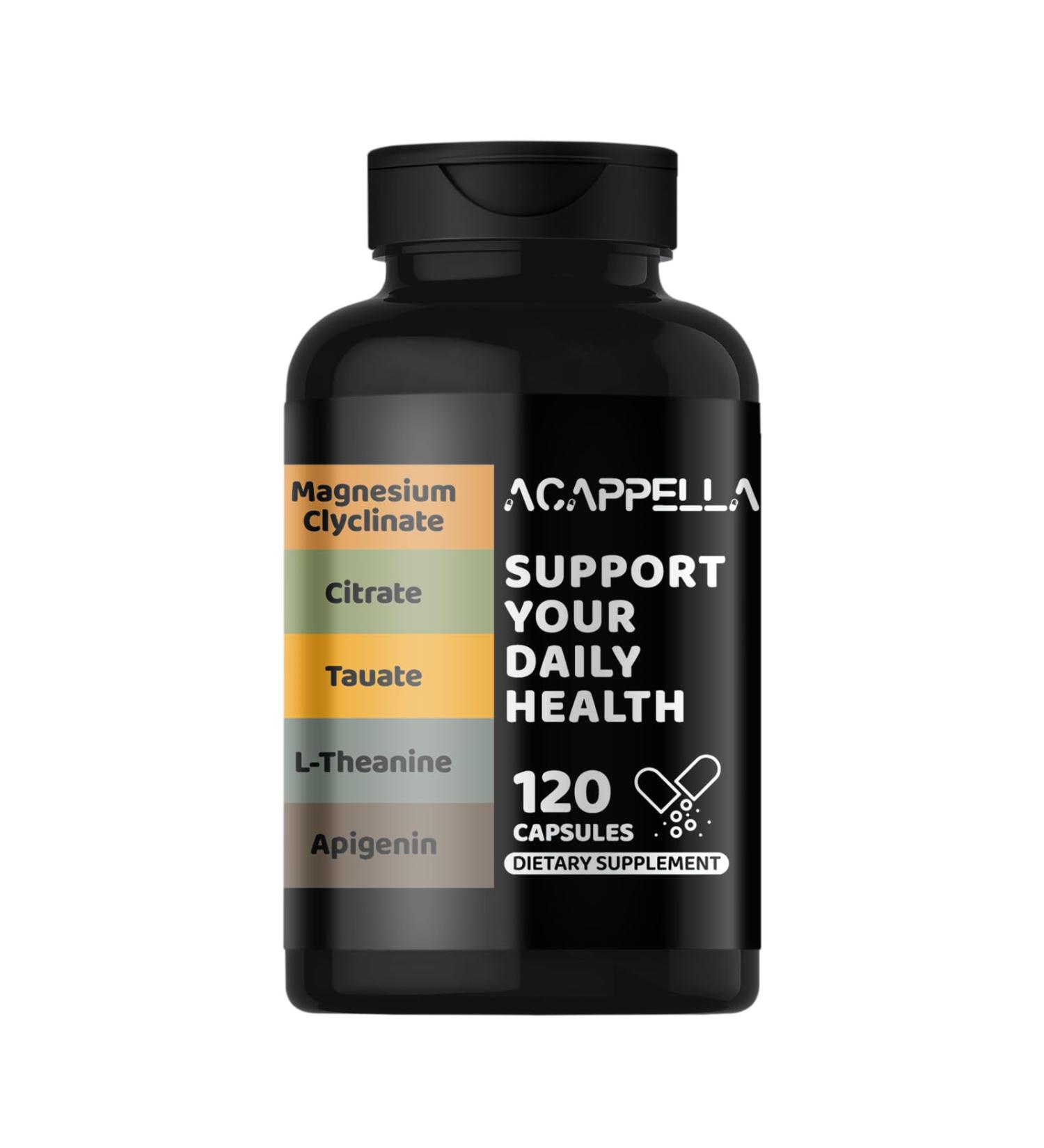 ACAPPELLA Magnesium Complex with Glycinate Citrate Malate Taurate Aspartate Gluconate Orotate Chloride Magnesium Complex Supplement (1) - Buy Online on GoSupps.com