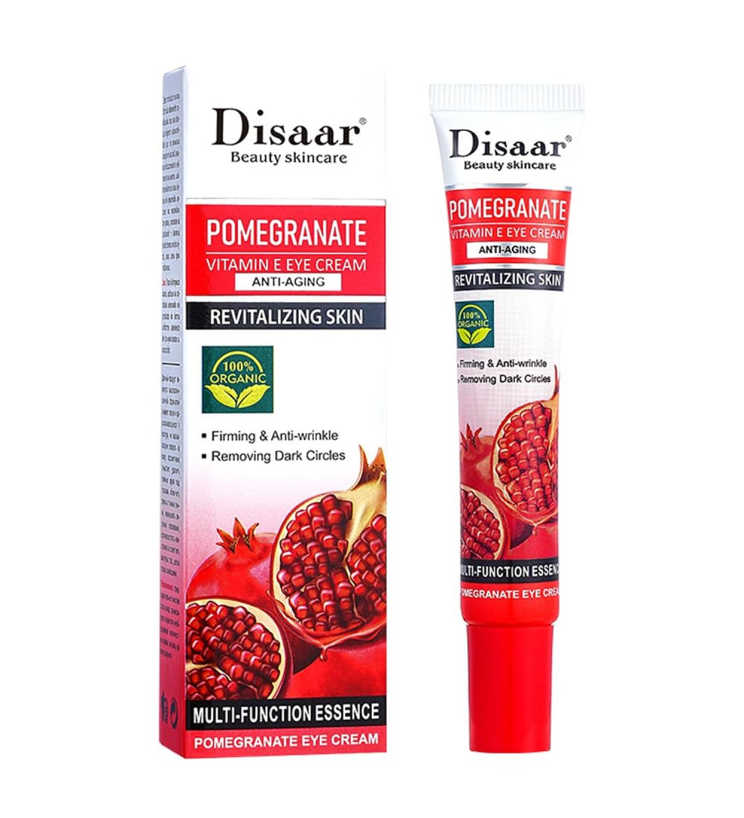 DISAAR Beauty Pomegranate Vitamin E Eye Cream Anti-Aging Firming Anti-Wrinkle Under Eye Skin 20g / 0.85fl.oz - Buy Online on GoSupps.com