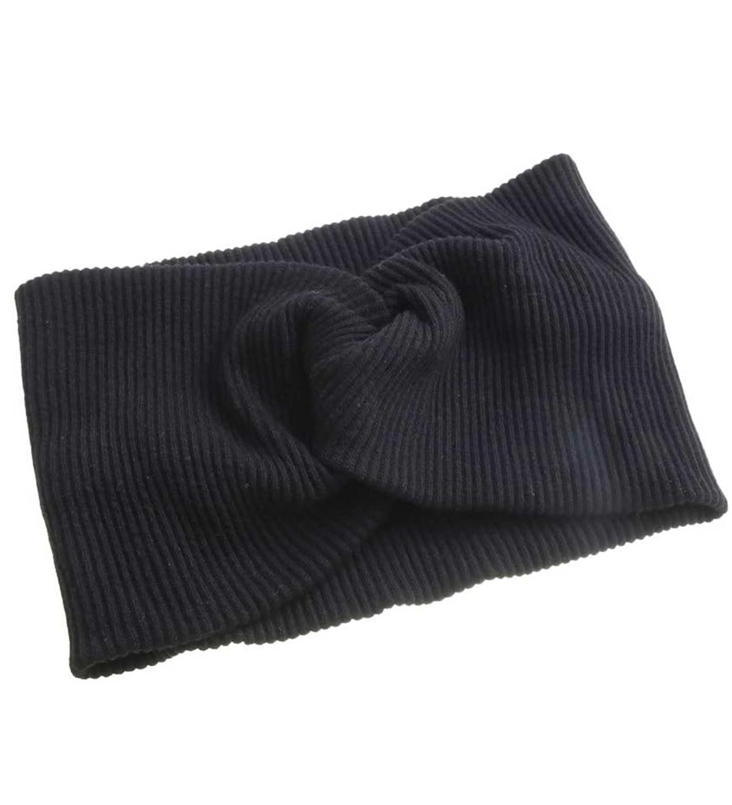 Rib Turban Hair Band Wide Cross Hair Band Casual Simple Volume Hair Accessories Black - Buy Online on GoSupps.com