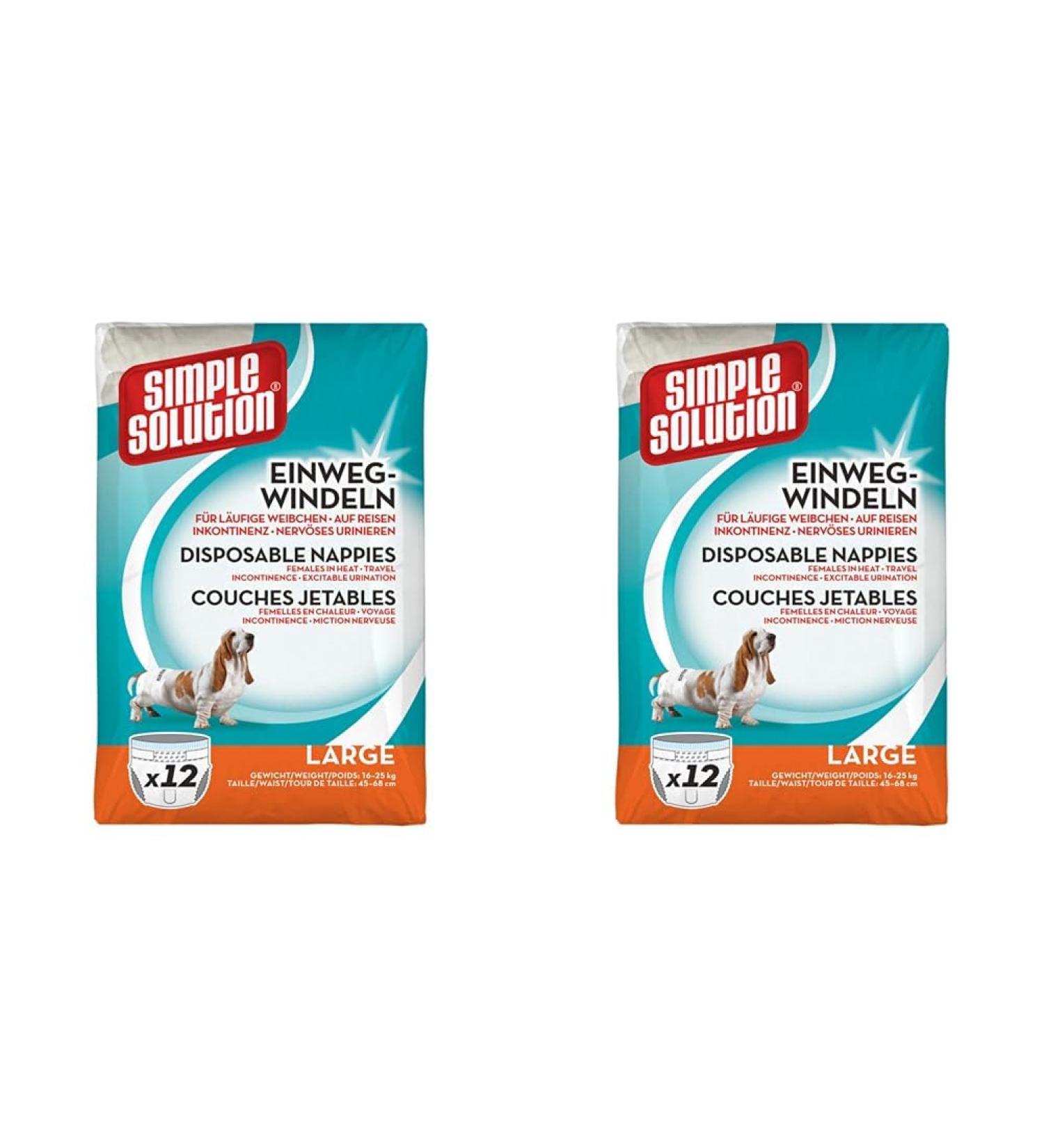 Buy Simple Solution Dog Diapers L (Pack of 2) - Best International Shipping | Comfortable & Leak-Proof - Buy Online on GoSupps.com