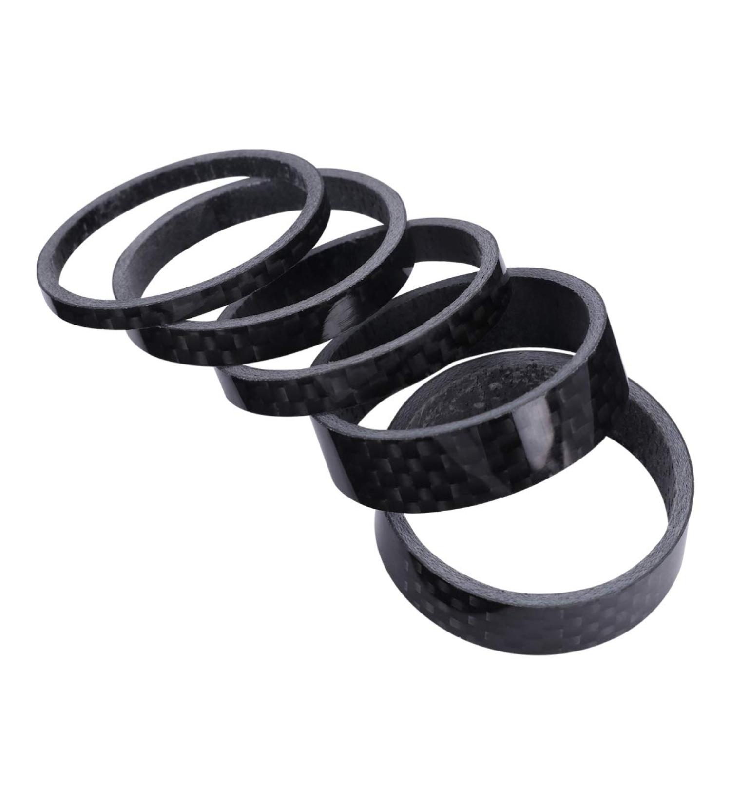 BESPORTBLE 5pcs Aluminum Alloy Bicycle Headset Spacer Set - 1 1/8-Inch Stem Fit for MTB BMX Road Bikes - 3/5/10mm - Black - Buy Online on GoSupps.com