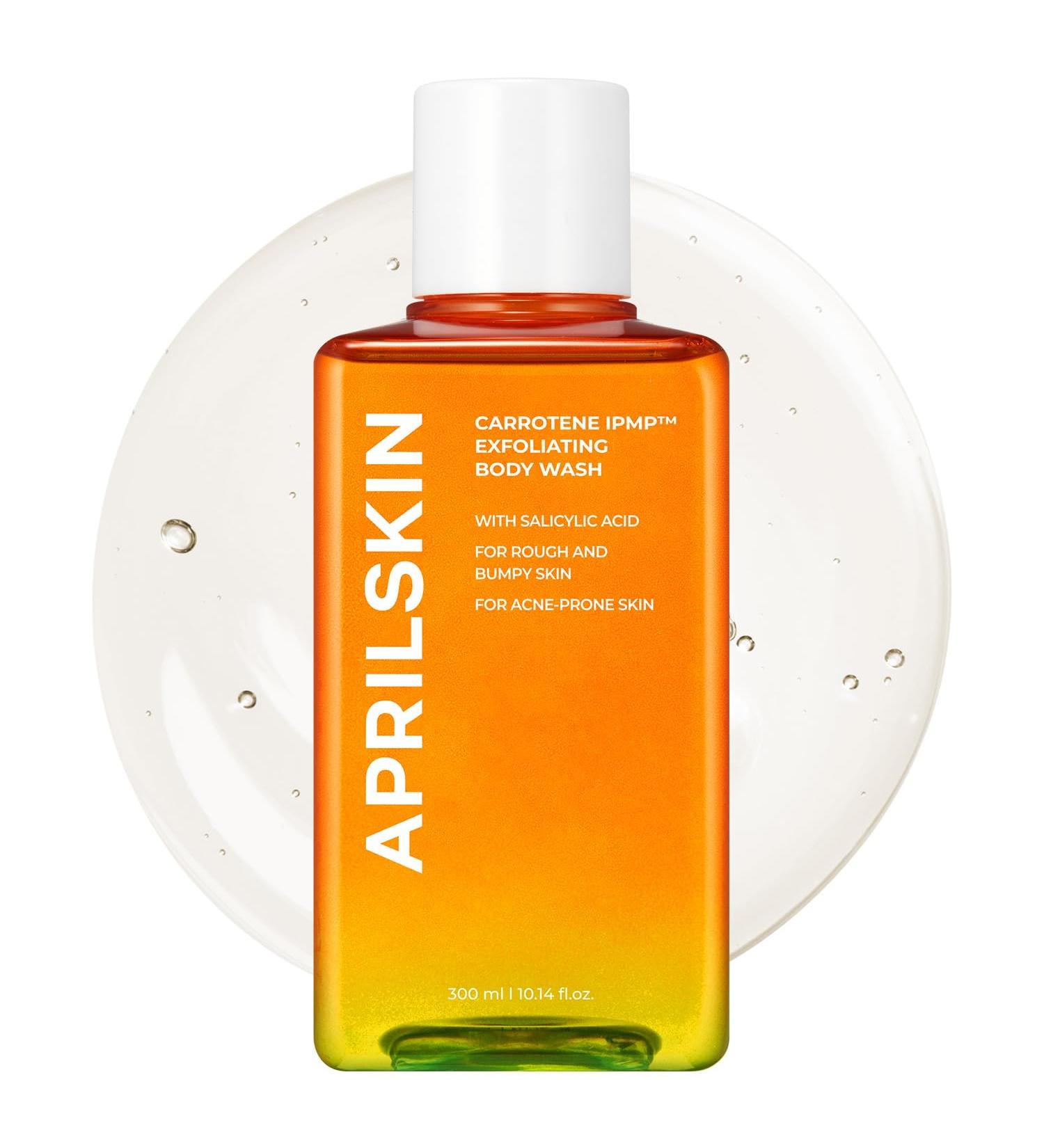 APRILSKIN Carrotene IPMP Exfoliating Body Wash | Salicylic Acid Body Wash Improve Rough & Bumpy Skin Body Acne Keratosis Pilaris with Niacinamide & Ceramides | Vegan & Cruelty-free | 10.14 fl.oz - Buy Online on GoSupps.com