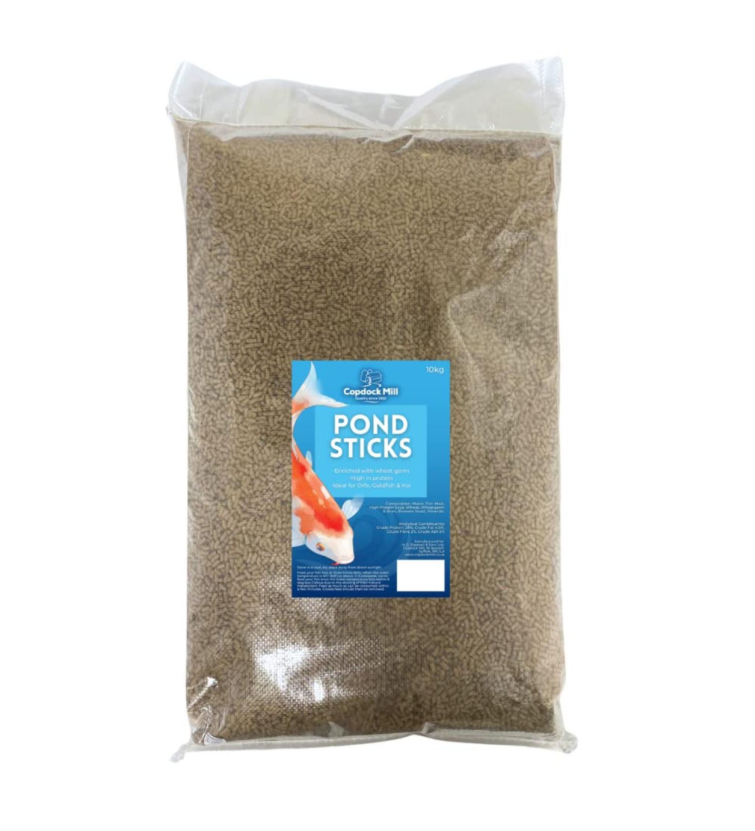 Copdock Mill Pond Sticks Fish Food Ideal Koi Goldfish and Carp Feed for all Ponds and Pond Fish Complete Fish Food Providing Fish with a Healthy Balanced Diet - Buy Online on GoSupps.com