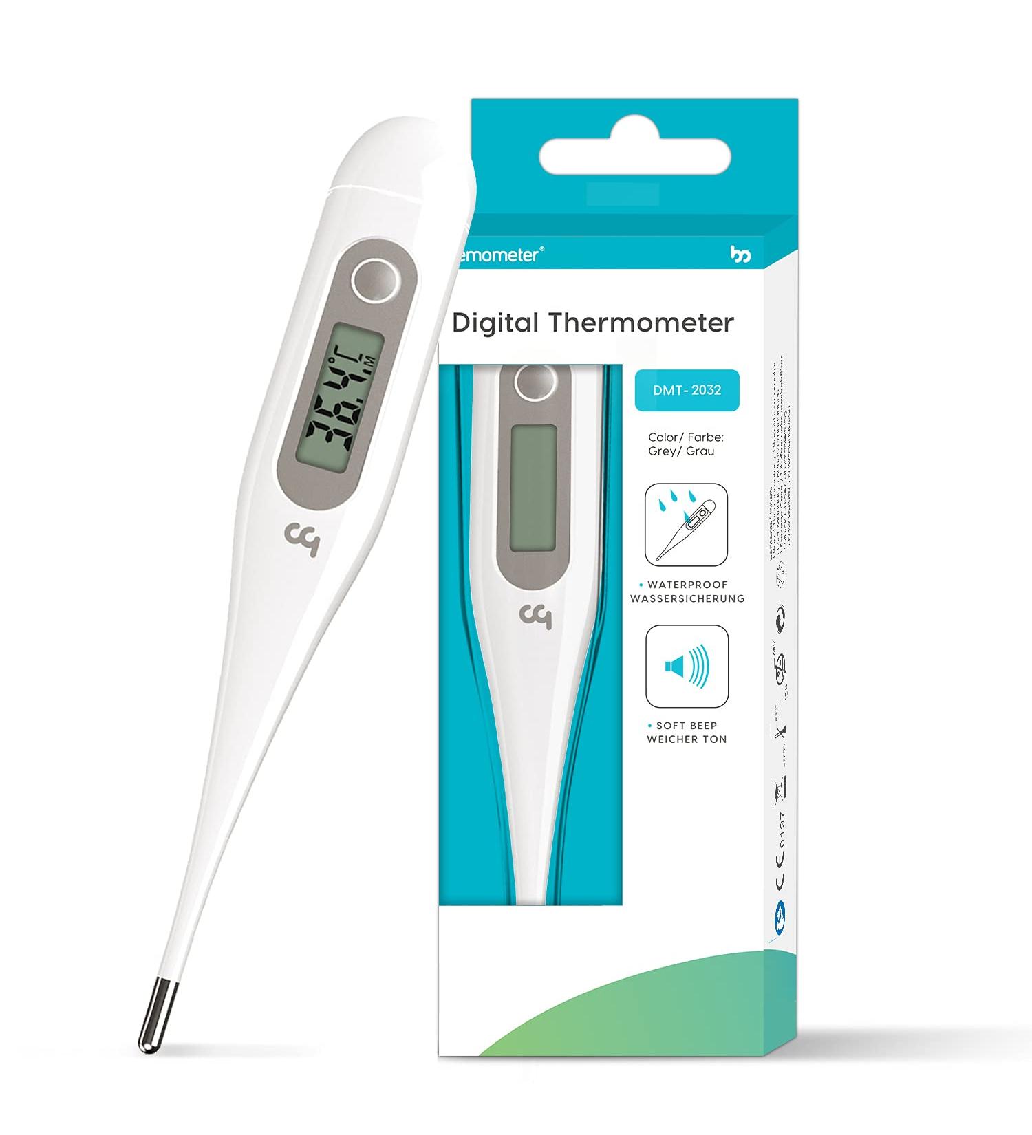 LAEEKCKC Femometer Digital Thermometers Oral Thermometer Adults Kids Babies Accurate Switchable Body Temperature Thermometer (grey) - Buy Online on GoSupps.com