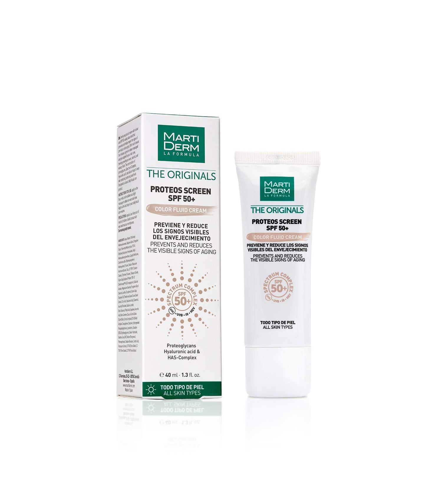 MARTIDERM PROTEOS SCREEN SPF50+ + COLOR FLUID CREAM 40ML - Buy Online on GoSupps.com