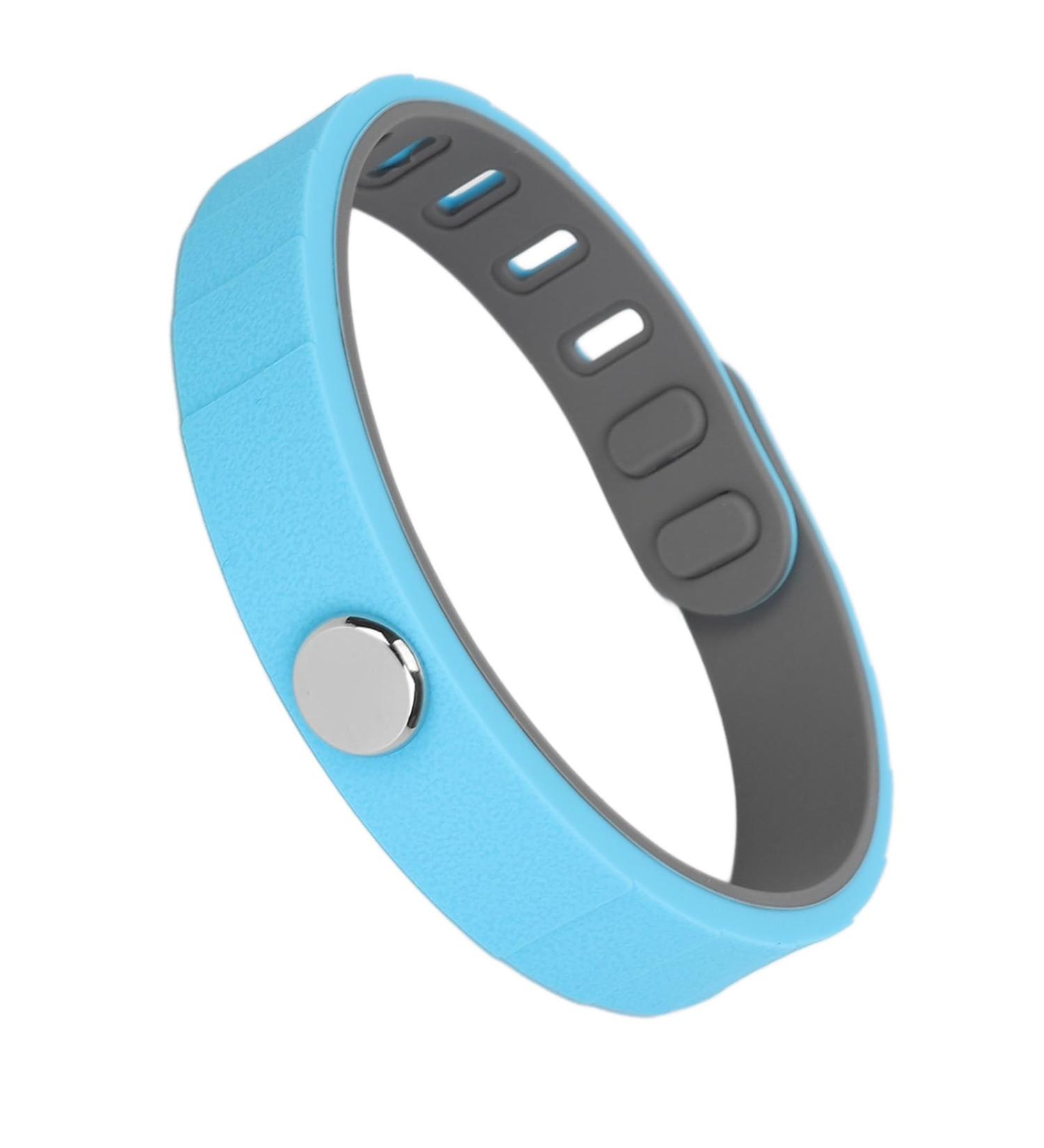 Buy Sports Energy Bracelet for Electrostatic Removal | Winter Silicone Negative Ion Bracelet - Small & Lightweight (Blue) - Buy Online on GoSupps.com