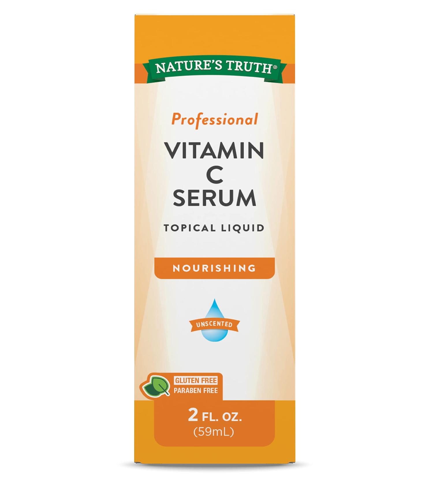 Nourishing 2 oz Vitamin C Serum for Face & Skin by Nature's Truth - Buy Online on GoSupps.com