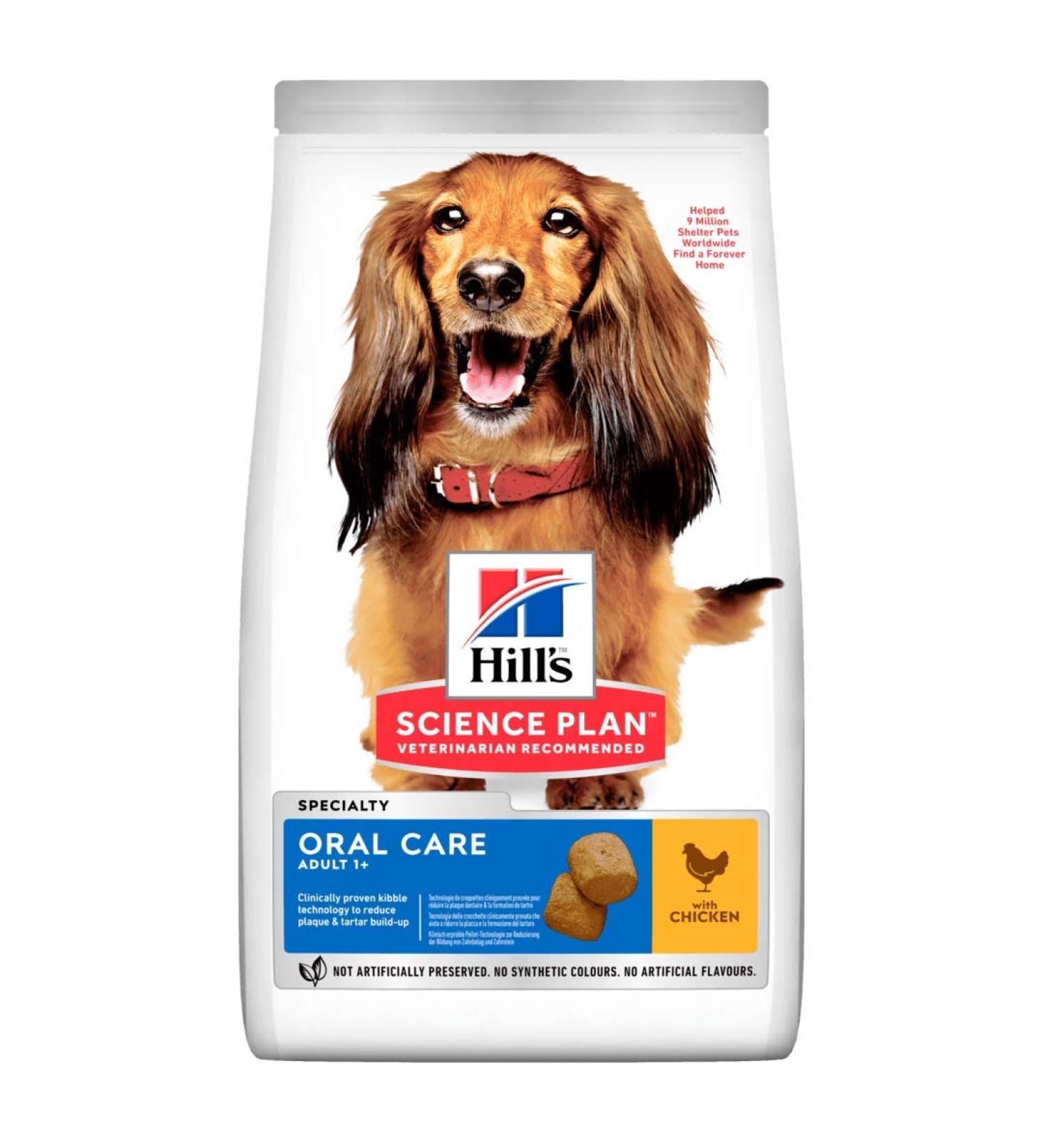 Hills Science Plan Adult Oral Care Medium Chicken Dry Dog Food - 12kg
