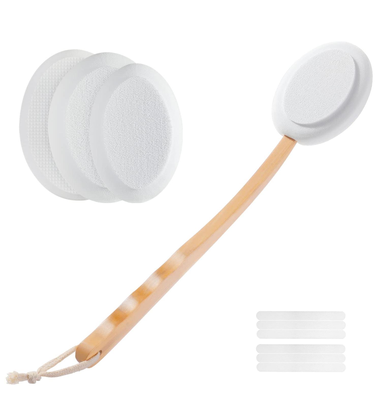 Creamify Back Lotion Applicator with Long Wooden Handle | Easy Reach for Bath, Skin Cream & Tanning | Replaceable Brush Head | Lotion Applicators - Buy Online on GoSupps.com