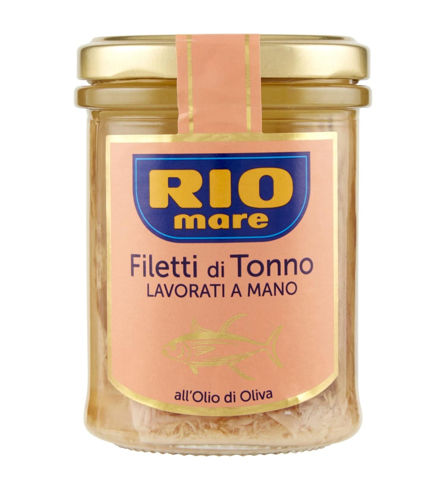 6 x Rio Mare Filetti di Tonno all'olio di oliva Lime e Zenzero Tuna Fillets with Olive Oil Lime and Ginger Handmade 180 g
