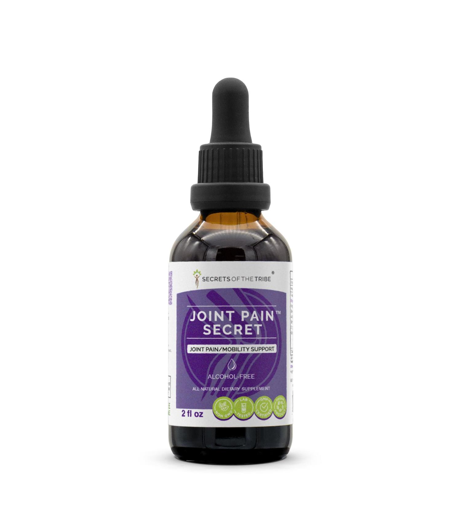 Secrets of the Tribe - Herbal Joint Pain Relief Drops | Alcohol-Free Liquid Extract for Mobility | 2 fl oz - Buy Online on GoSupps.com