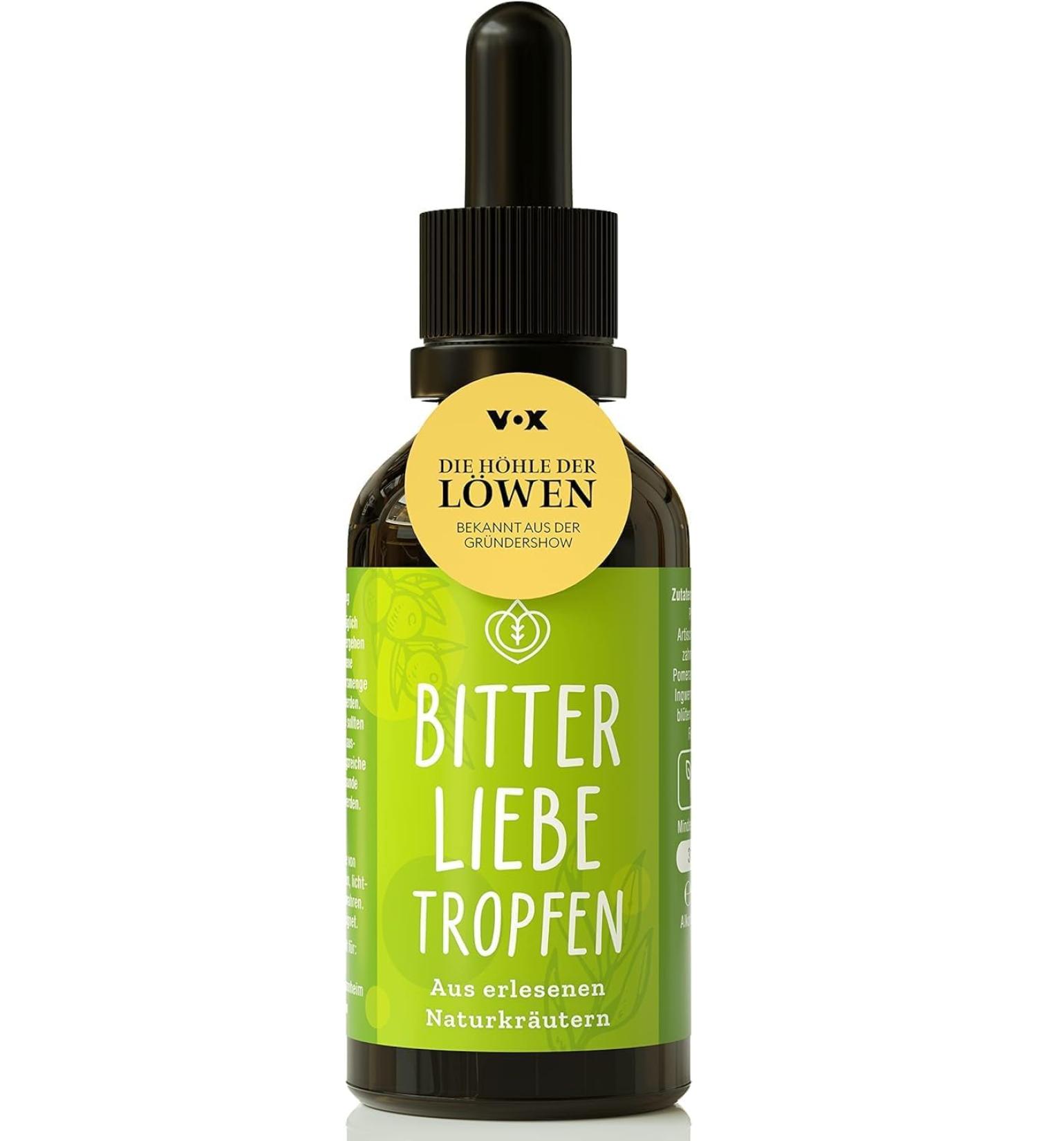 Bitter-Liebe Original Bitter Fabrics 50ml - High-Dose Bitter Drops by Hildegard von Bingen - Made in Germany - Shop Internationally! - Buy Online on GoSupps.com