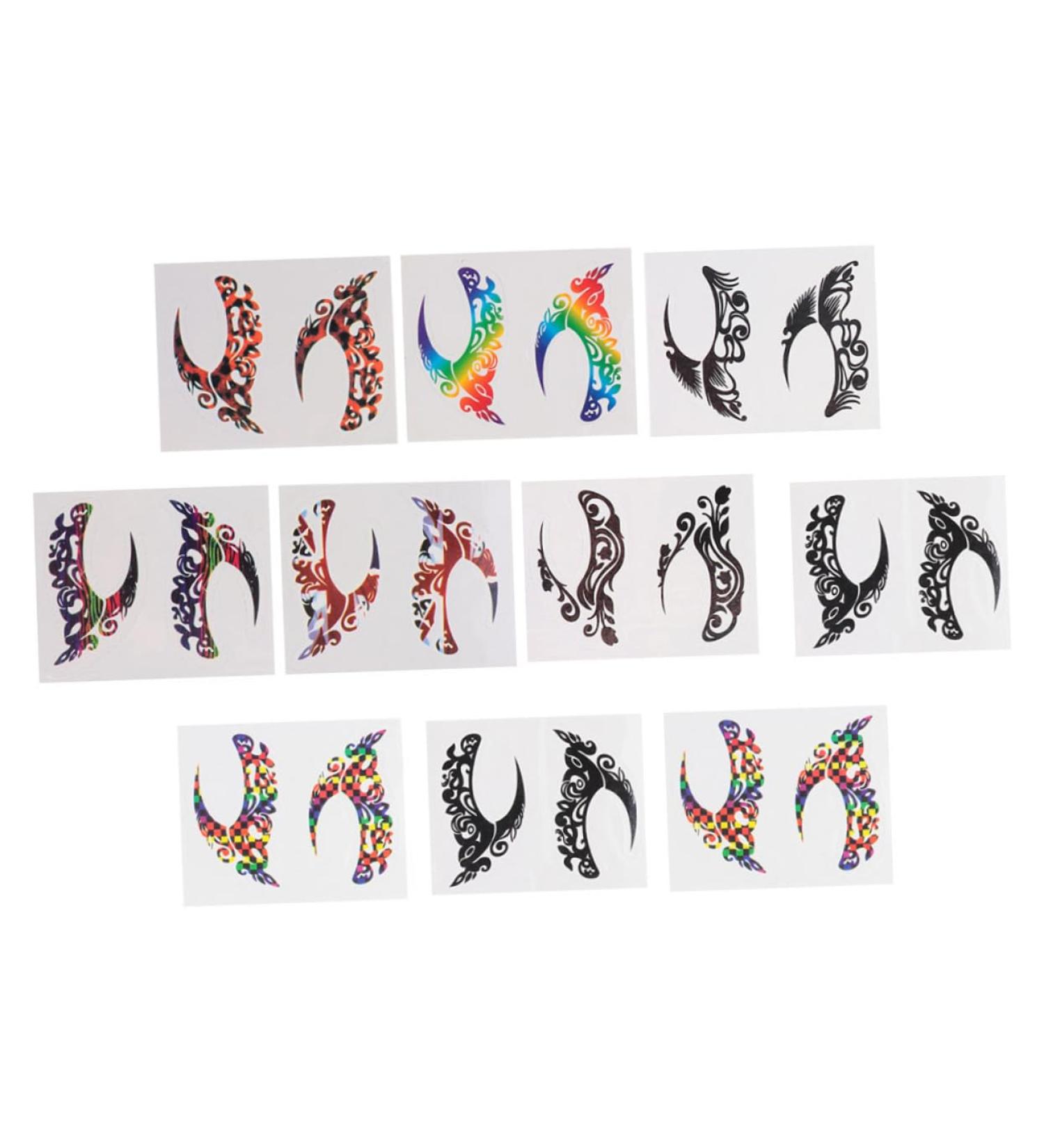 Angoily 10 Pairs Eye Shadow Eyeliner Stickers Decor Stickers for Kids Party Eye Stickers Eyelash Striking - Buy Online on GoSupps.com