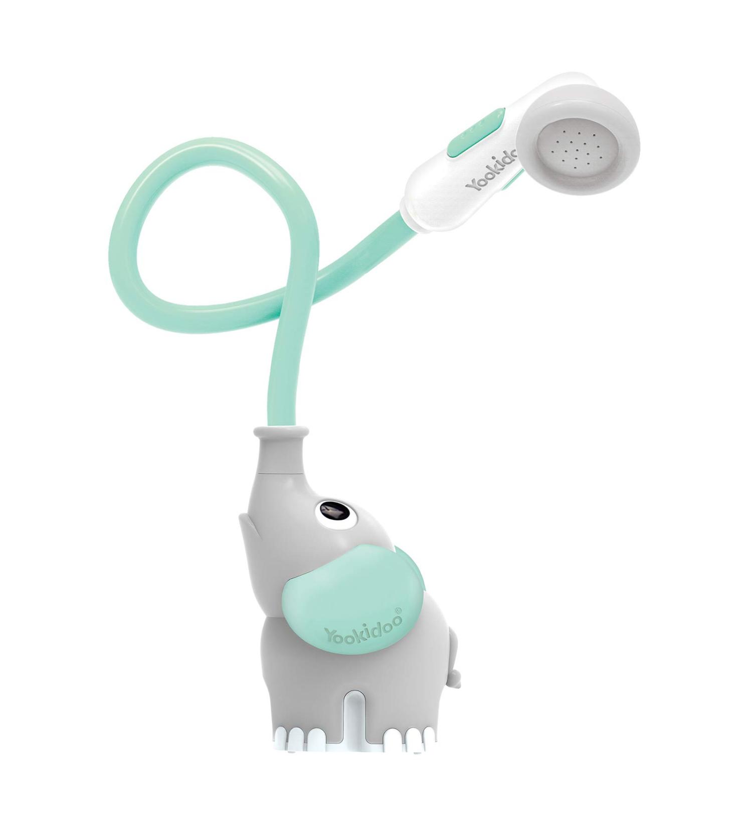 Yookidoo Baby Bath Shower Head - Elephant Water Pump Spout for Newborn Babies (Turquoise) - Buy Online on GoSupps.com