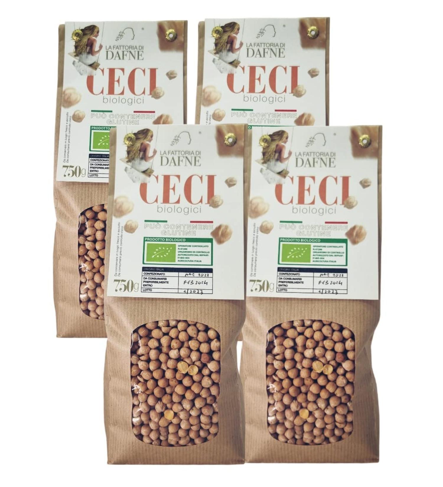 Organic Smooth White Chickpeas Sultano Variety Chickpeas Pack of 4 packs of 750 gr - Buy Online on GoSupps.com