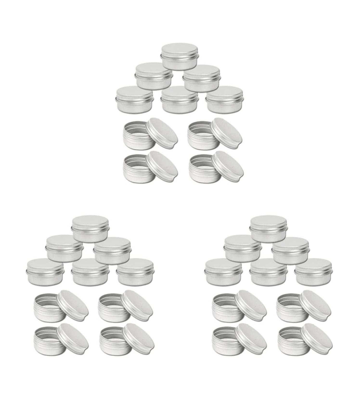 ENERRGECKO 75x 15Ml Aluminium Tin Make Up Candle Pots Capacity Empty Big Cosmetic/Candle//Hair Product - Buy Online on GoSupps.com
