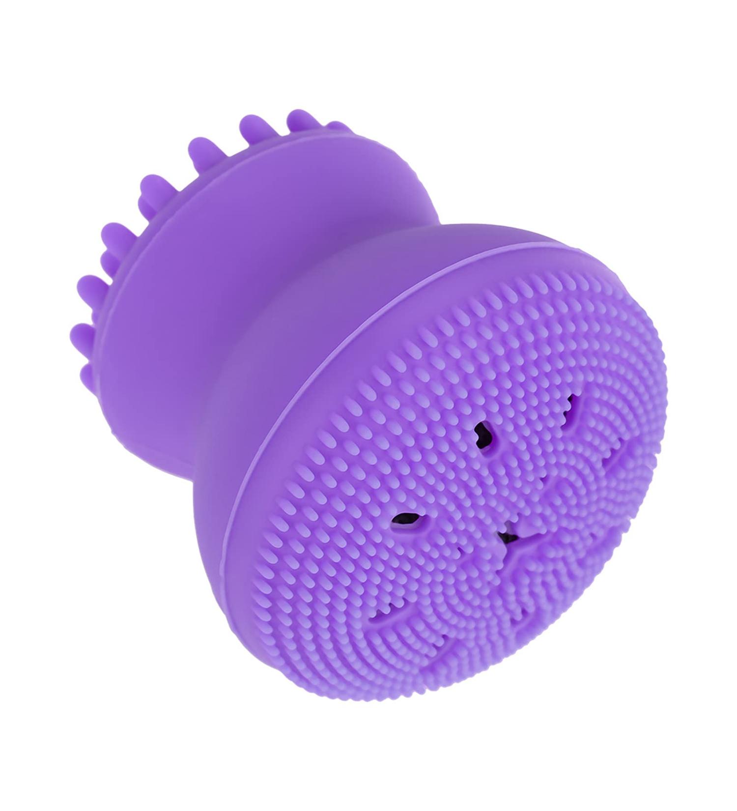 Octopus Shape Silicone Facial Cleansing Brush - Manual & Waterproof - Purple - Buy Online on GoSupps.com