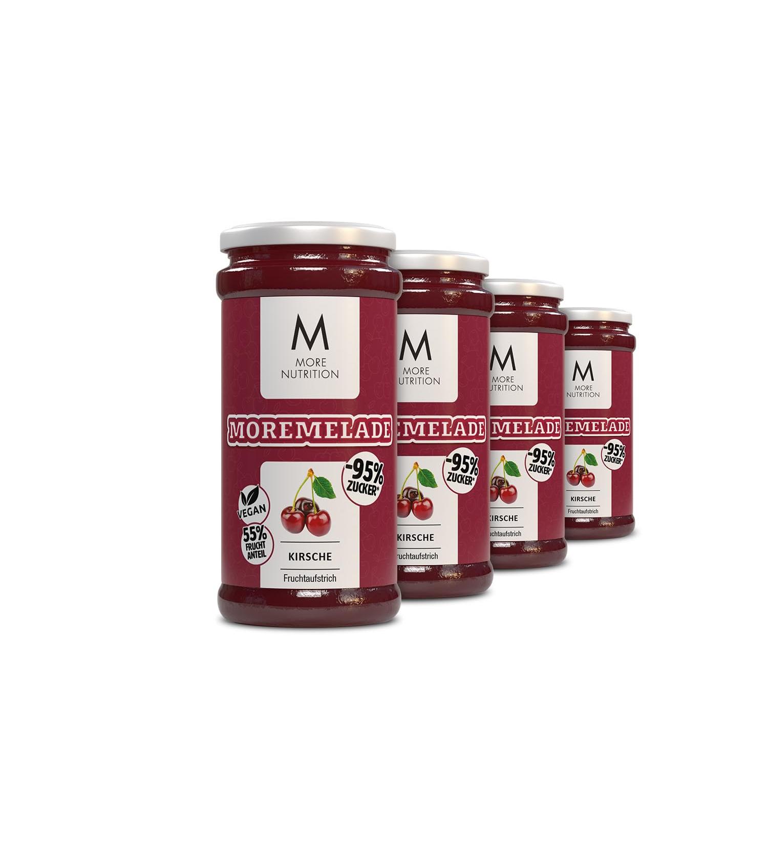 Buy MORE NUTRITION Moremelade Cherry - 4 x 240g Light Fruit Spread | International Shipping Available - Buy Online on GoSupps.com