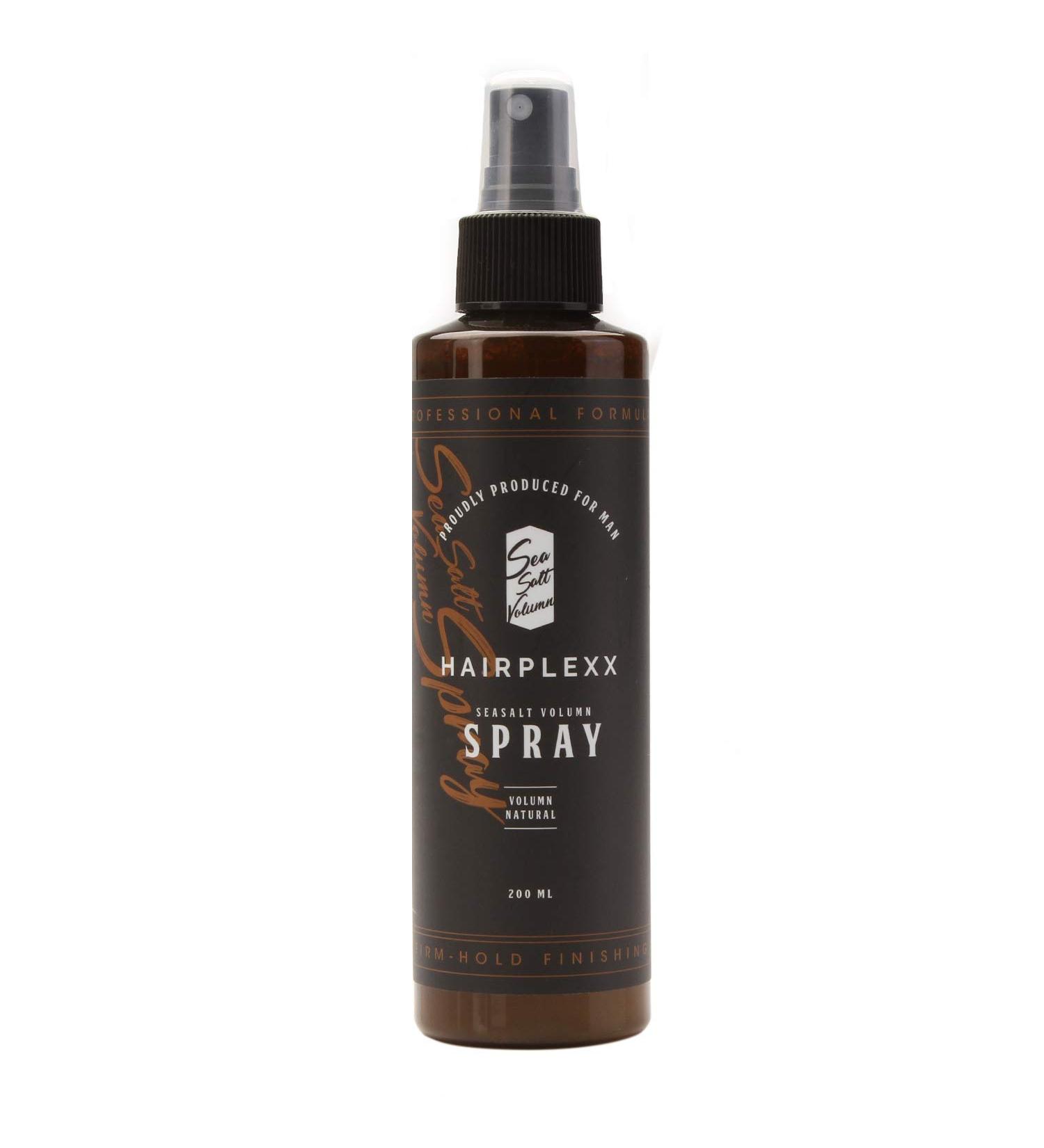 Hairplexx Sea Salt Volume Hair Spray for Men - Natural Volumizing Hair Look | Matte Finish, Mild Hold | Paraben-Free | 200ml/6.7oz - Unscented - Buy Online on GoSupps.com