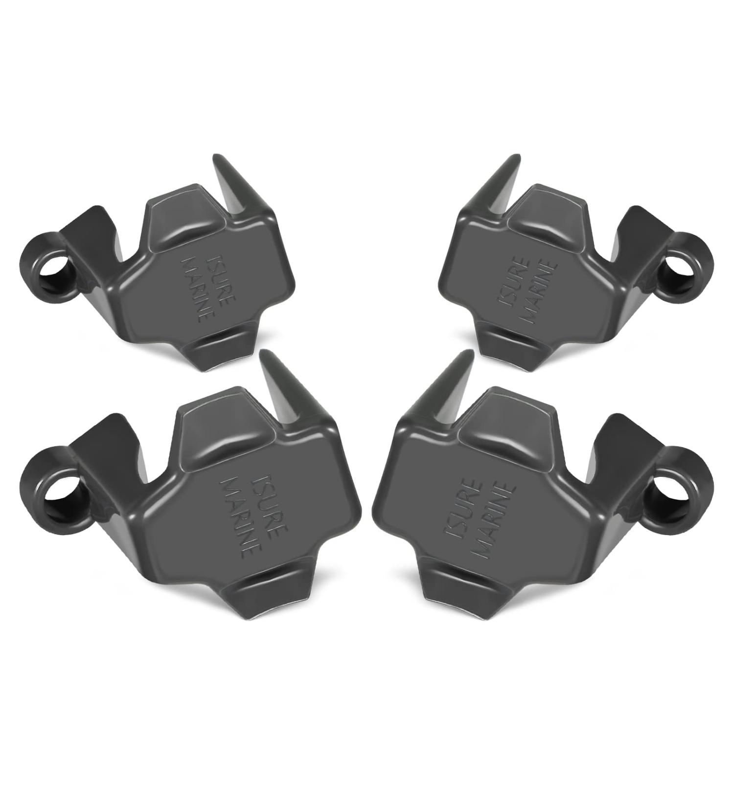 Ctemnpho Boat Bumper Clips - Pontoon Boat Rail Fender Clips 4 Pack - ABS Plastic Gray - Buy Online on GoSupps.com