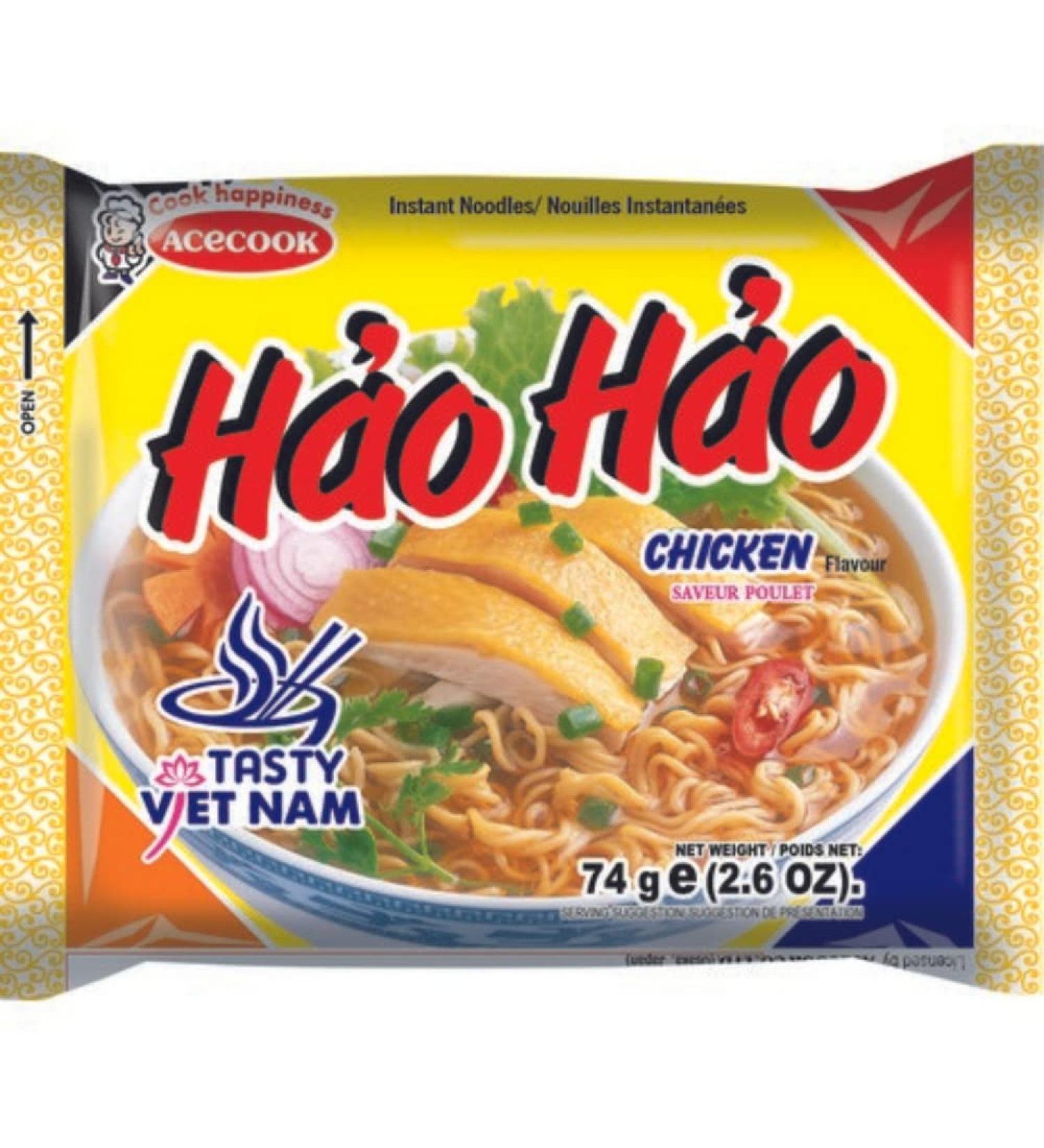 ACECOOK HH Instant Noodles Chicken - 30 Pack (74g Each) | Best International Shipping - Buy Online on GoSupps.com