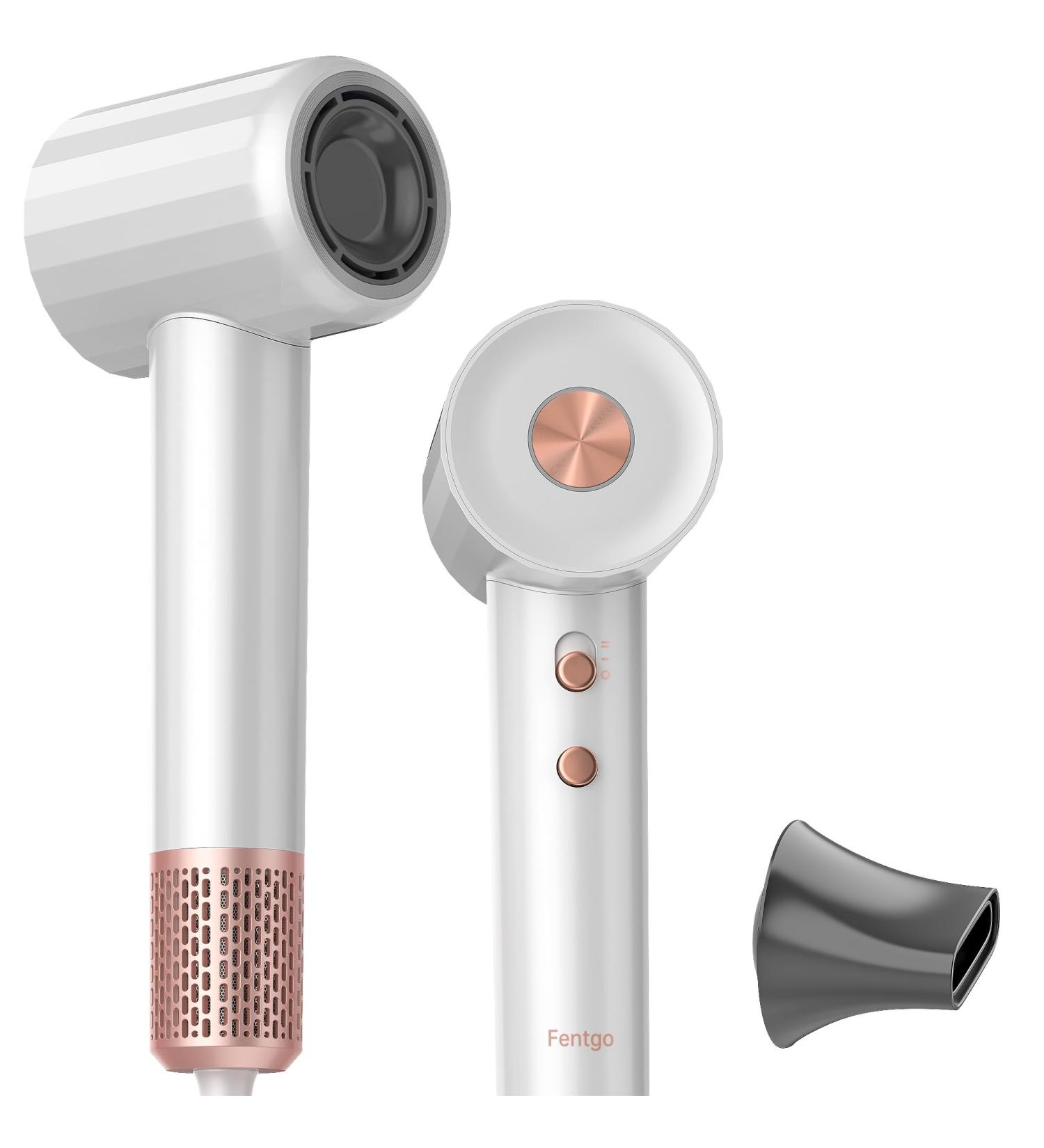 Ionic Hair Dryer - Fentgo Professional High Speed Blow Dryer for Fast Drying & Low Noise | Lightweight Thermo-Control Blow Dryer (White) - Ideal for Women - International Shipping Available - Buy Online on GoSupps.com
