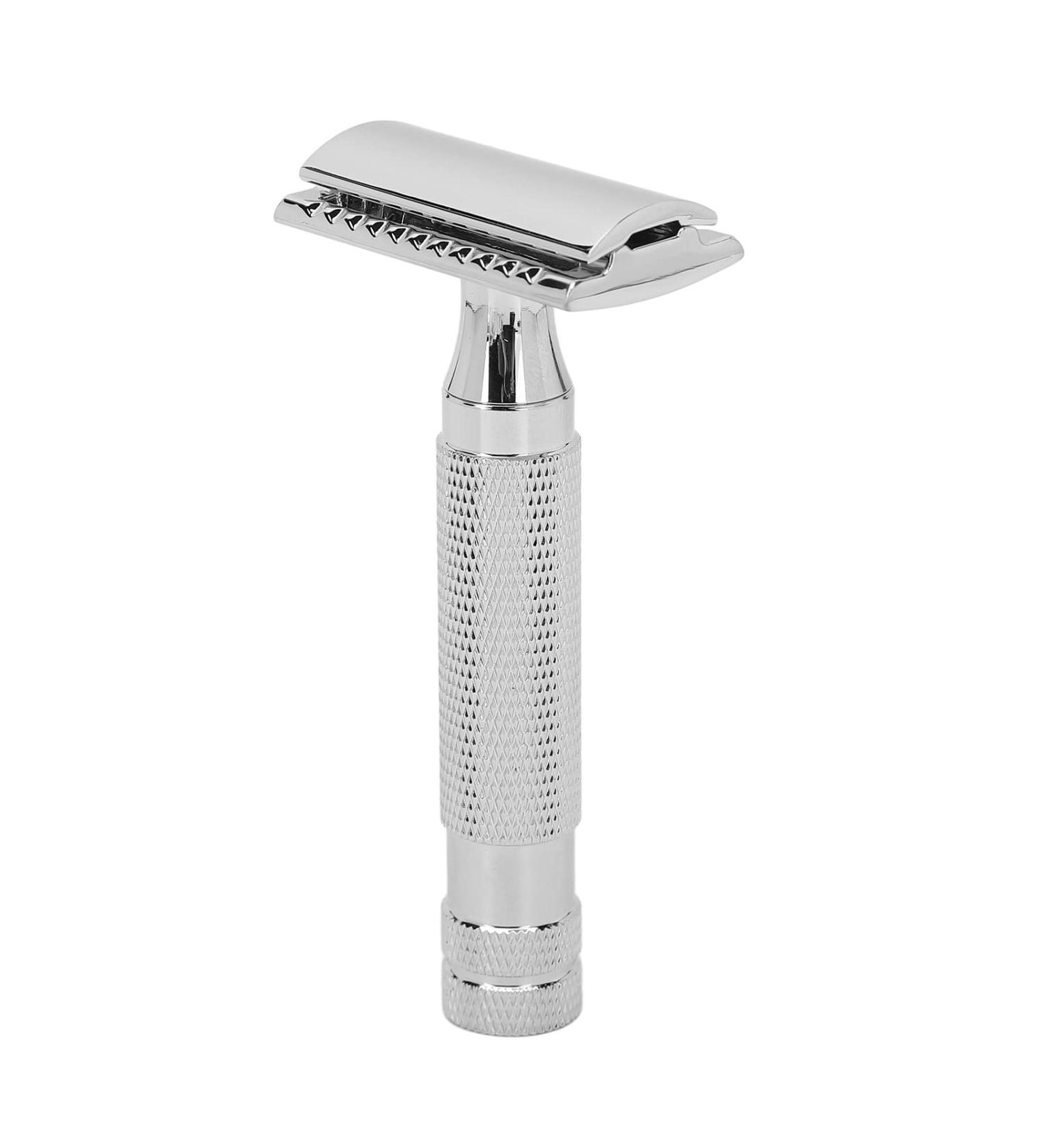 Premium Double-Edged Safety Barschneider Handle - Reusable Metal Cutter for Men's Beard Styling - Buy Online on GoSupps.com