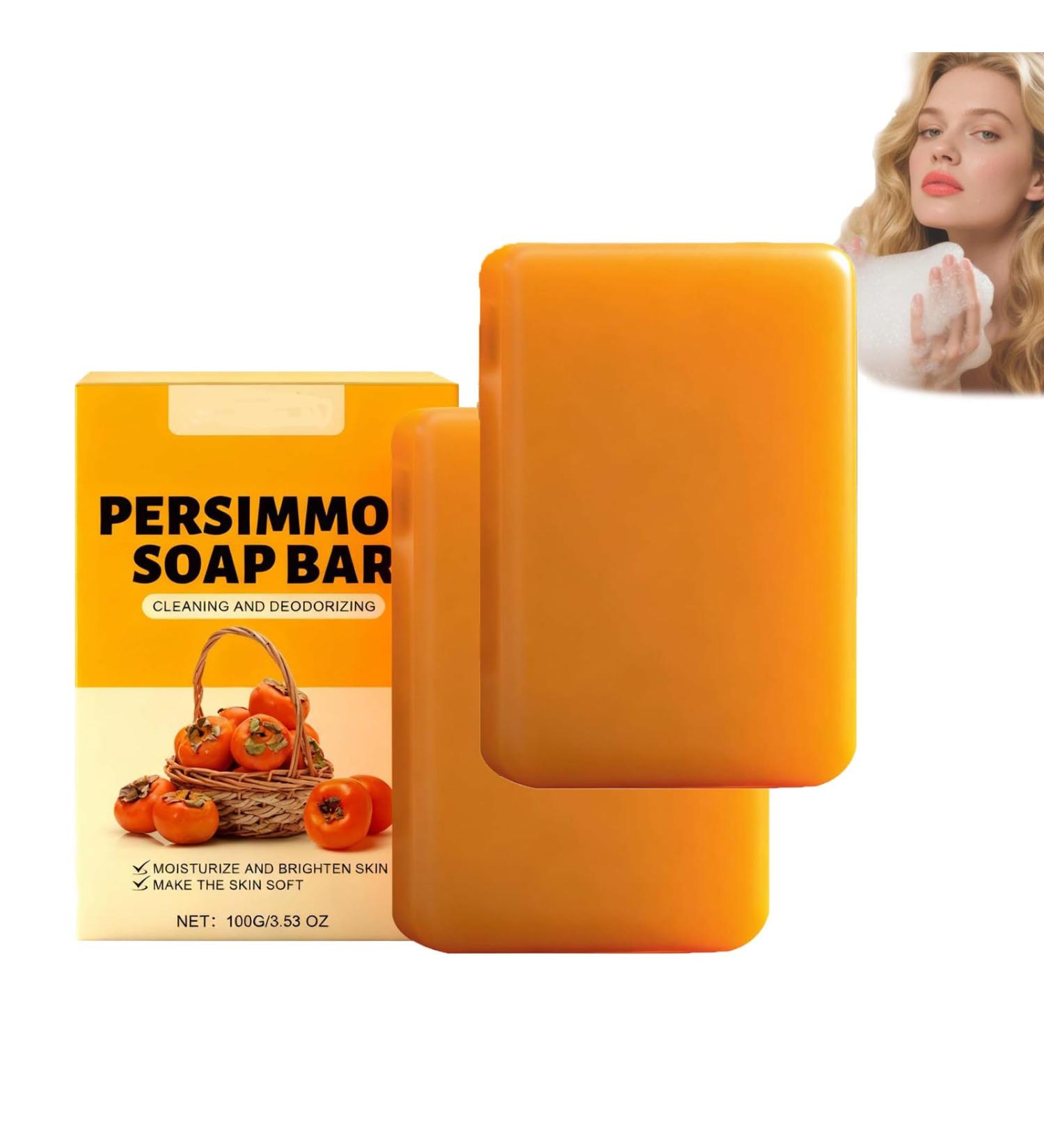  ZLHHRZJX Persimmon Soap for Body Odor Reduce Seniors Smell Targeted Soaps Deodorizing Soap for Body Odor Control Persimmon Extract Bath Soap for Women Men - Buy Online on GoSupps.com
