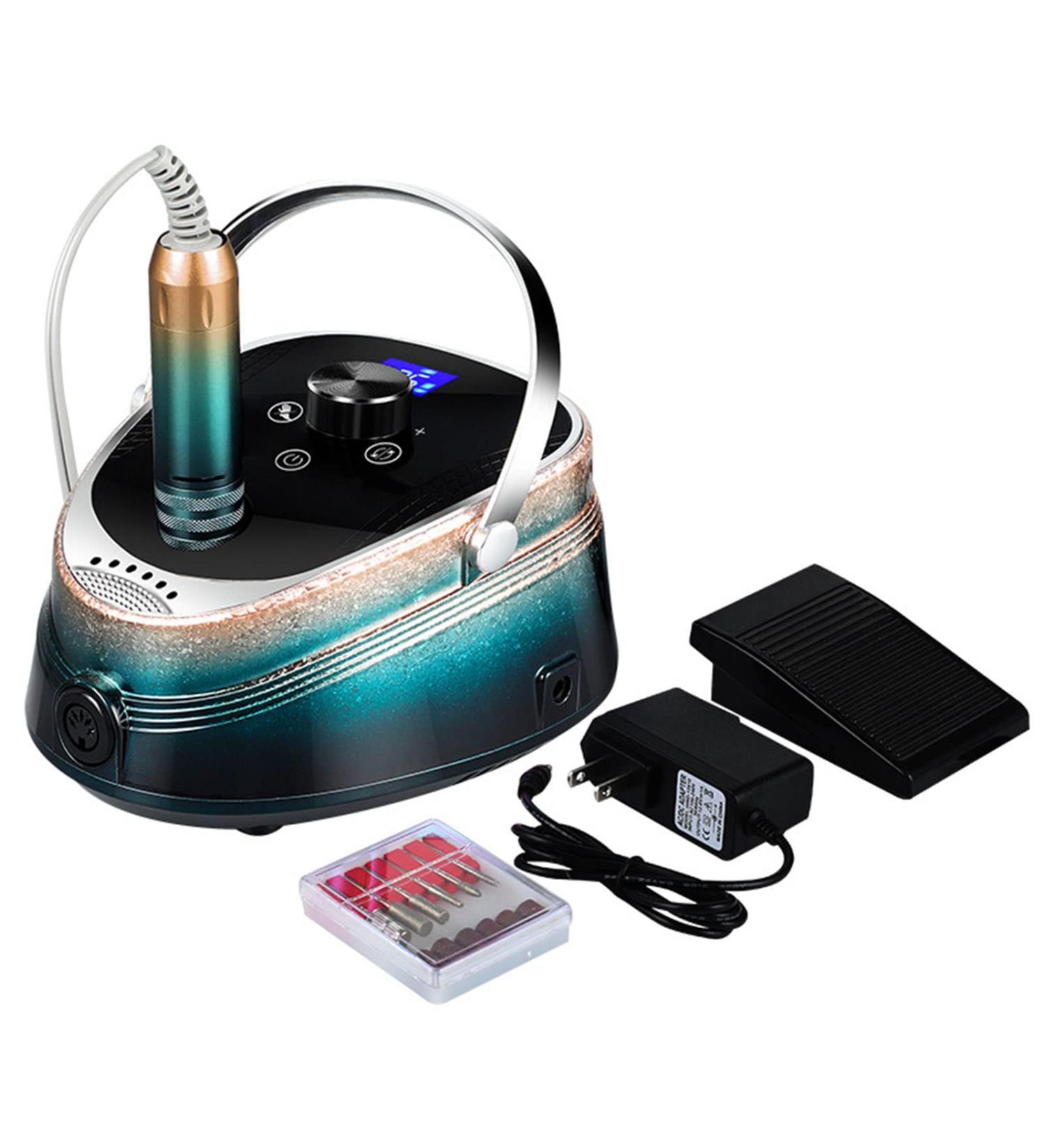 CYzpf Professional Rechargeable 35000 RPM Nail Drill Portable Electric Nail Drill E File Electric Nail File for Gel Nails Manicure Pedicure Polishing Shape Tools with Nail Drill Bits A One Size - Buy Online on GoSupps.com