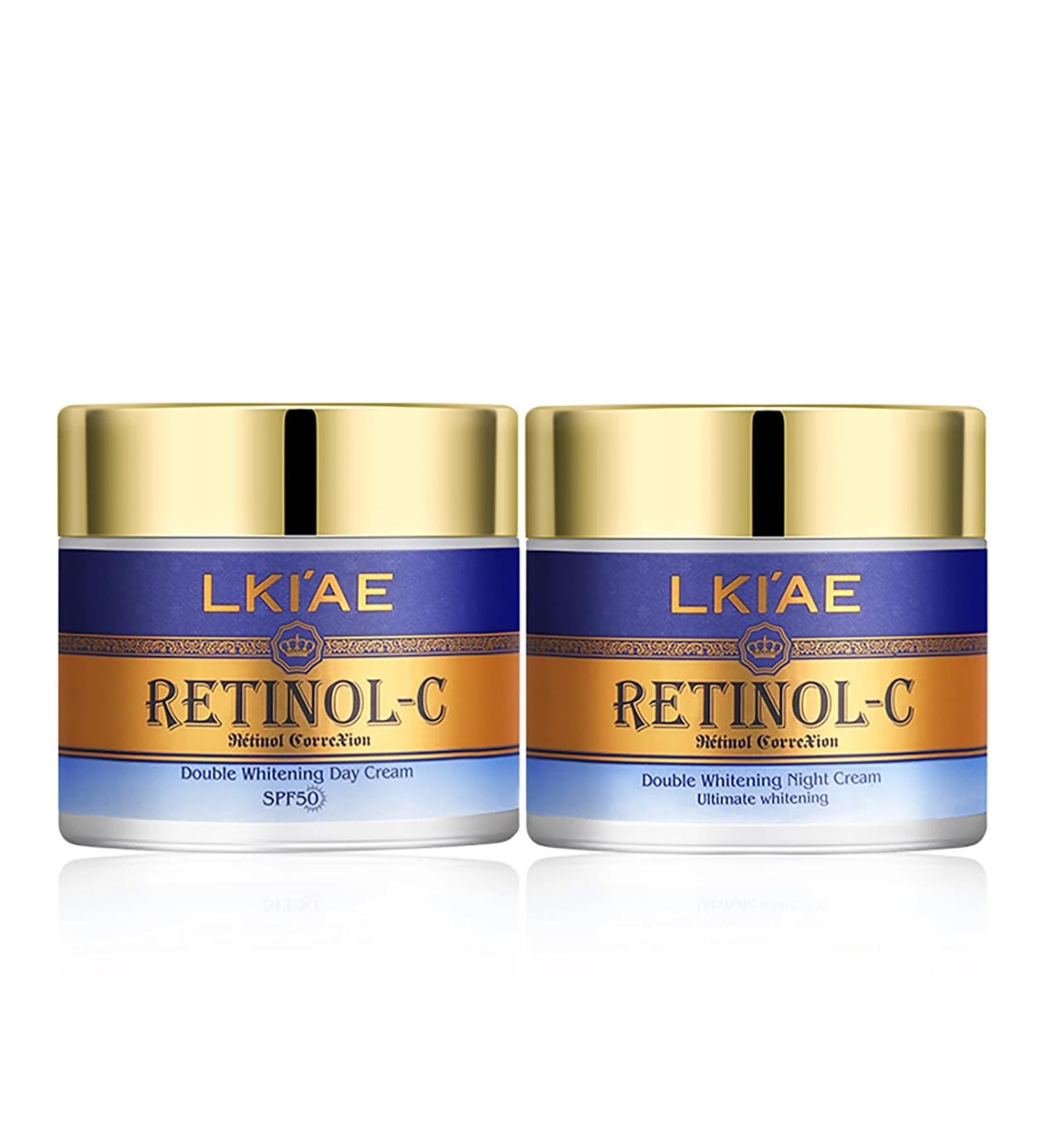 AILKE BOOST LUSTER LKIAE Ultimate Retinol day and night cream whitening antiaging reduces wrinkles fine lines moisturizing with spf 50+ snail extract collagen 100 ml - Buy Online on GoSupps.com