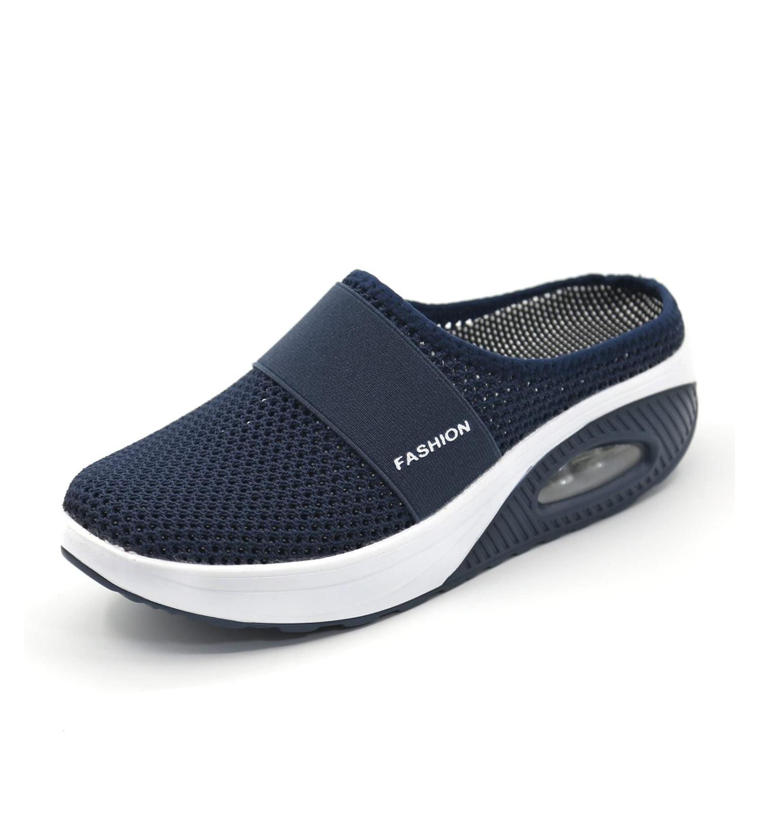 Rsaveld Air Cushion Slip-On Walking Shoes | Orthopedic Diabetic Footwear for Swollen Feet | Size 9.5 Blue - Buy Online on GoSupps.com