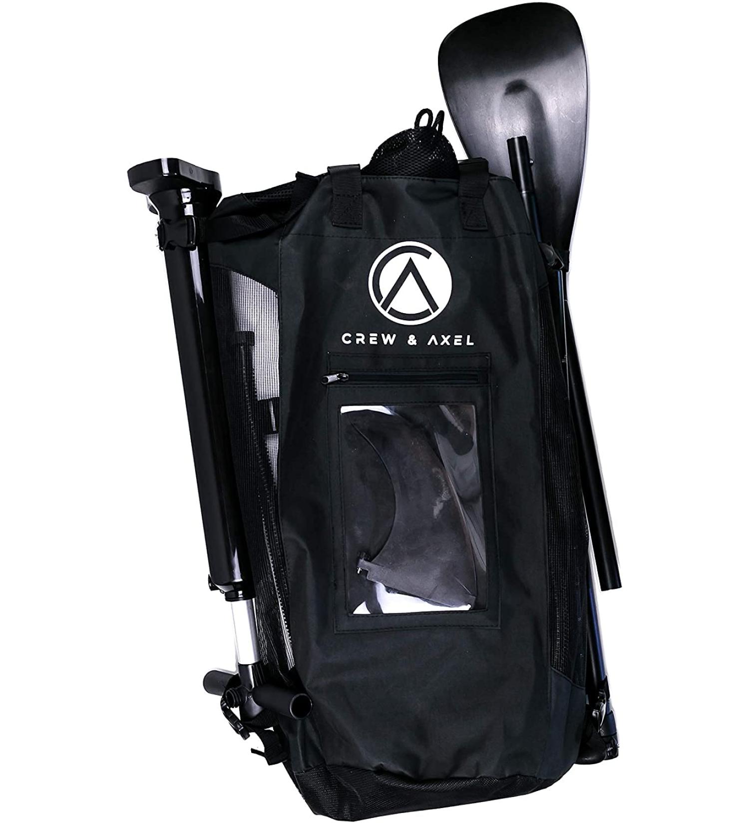 Mesh Black Crew & Axel Stand Up Paddle Board Bag for CX106 CX107 CX108 - Carry SUP, Paddle, Pump & Fins | Durable & Convenient - Buy Online on GoSupps.com